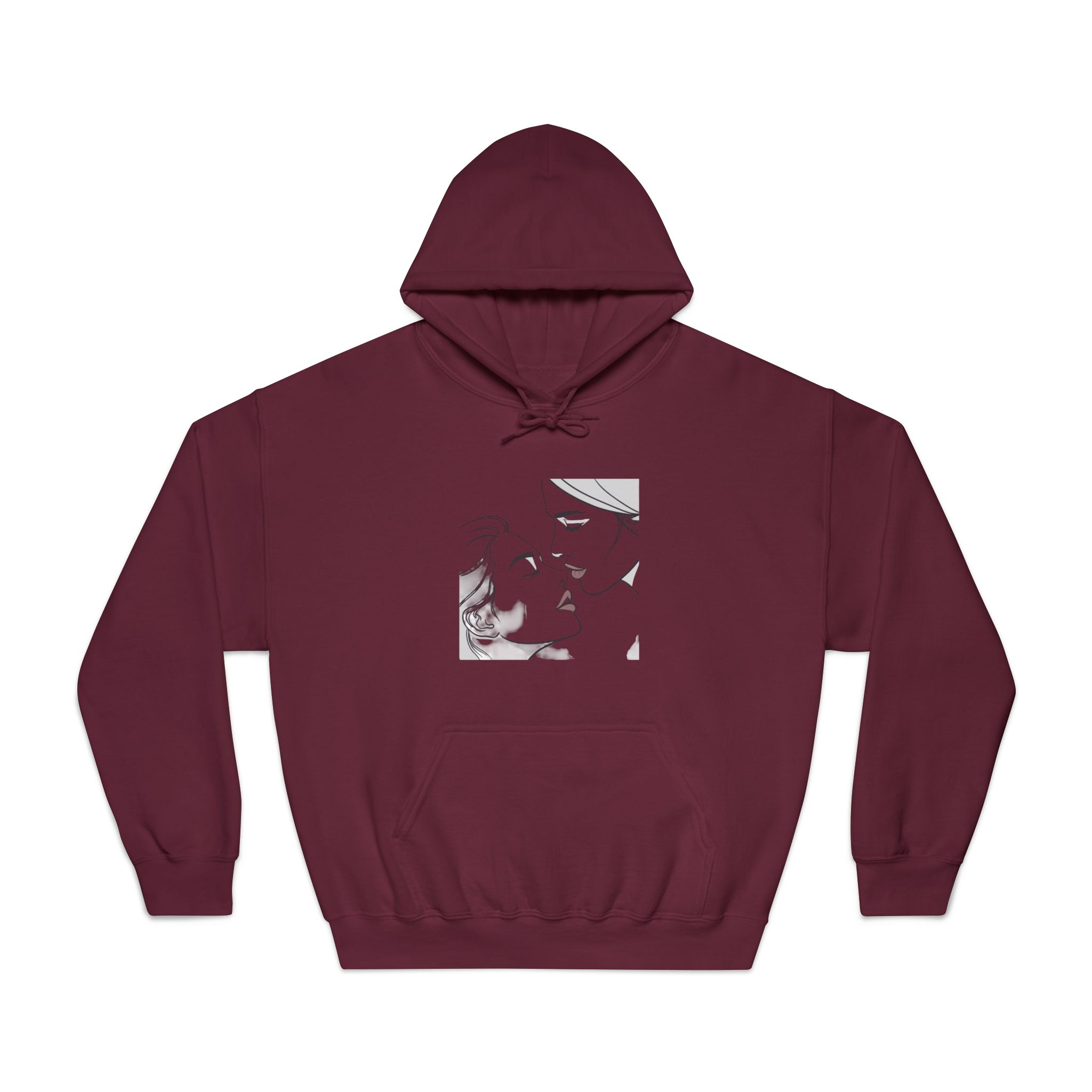 Perfect Lip Set Open Close Smooches Unisex Dryblend Hooded Sweatshirt - Image 17