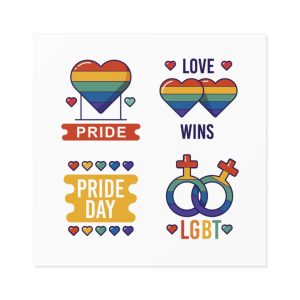 Pride Day Label Collection Concept Laminate Stickers Square