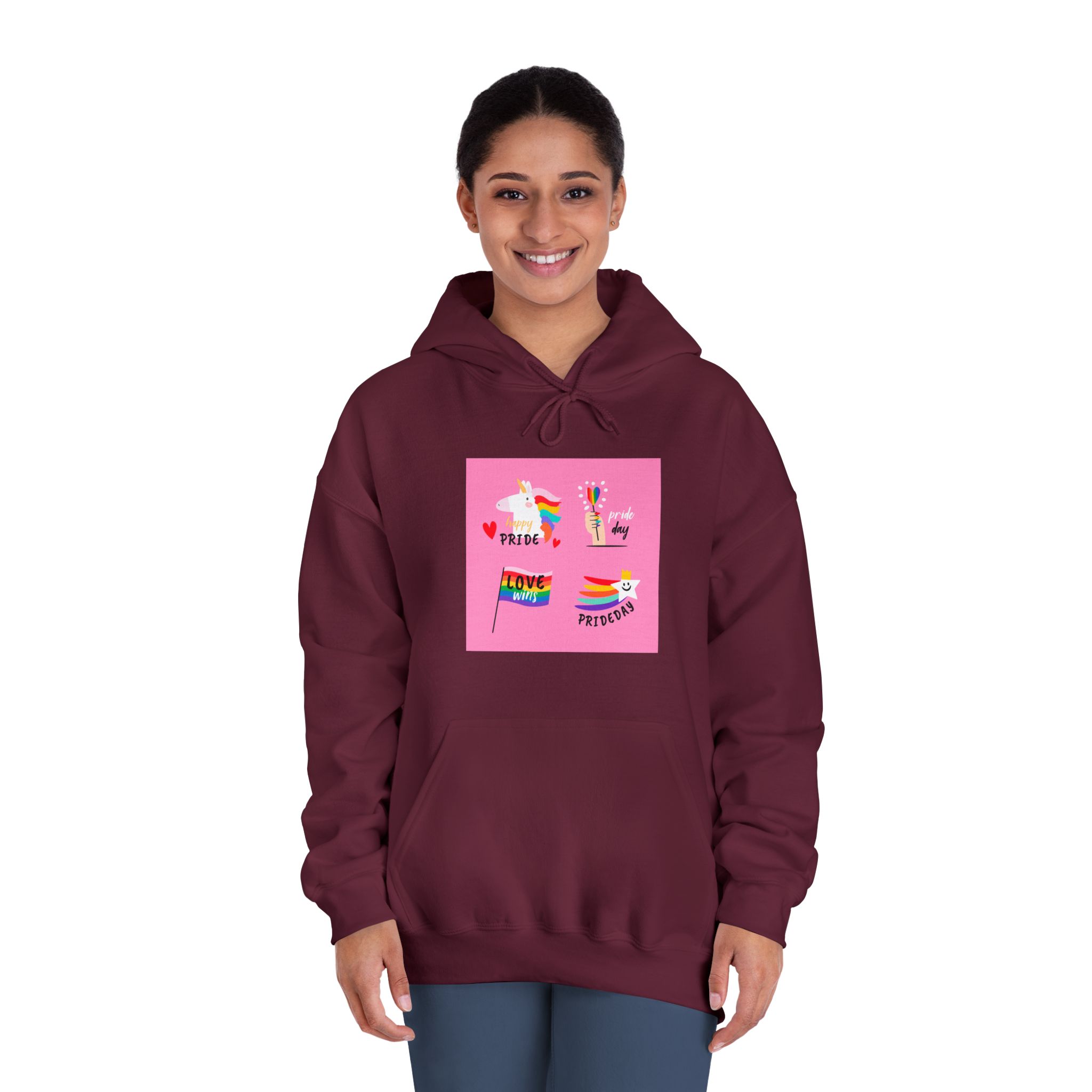 Pride Day Label Collection Theme Unisex Dryblend Hooded Sweatshirt - Image 20