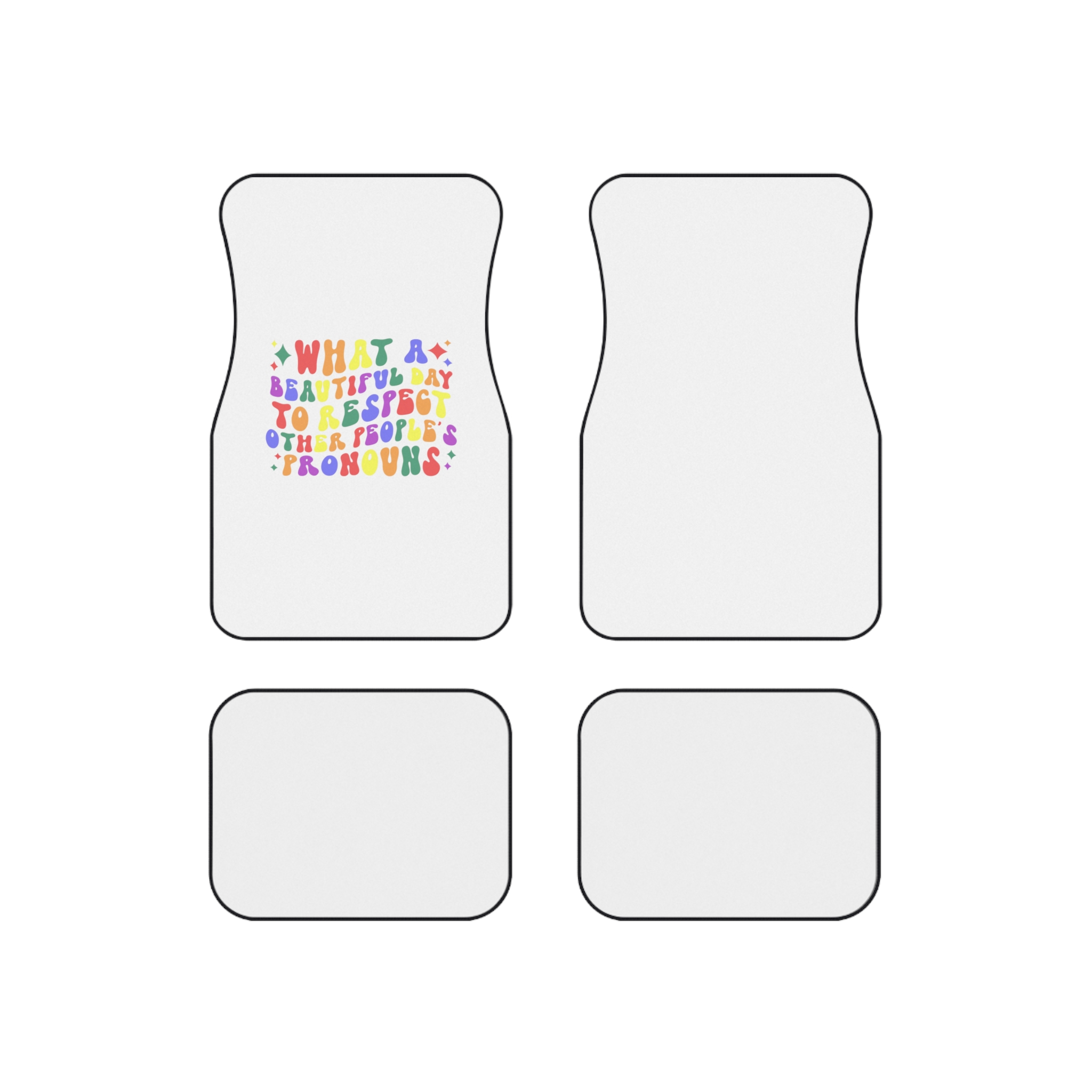 Pride Lgbt Gay Retro Tshirt Design(1) Car Mats Set Of 4