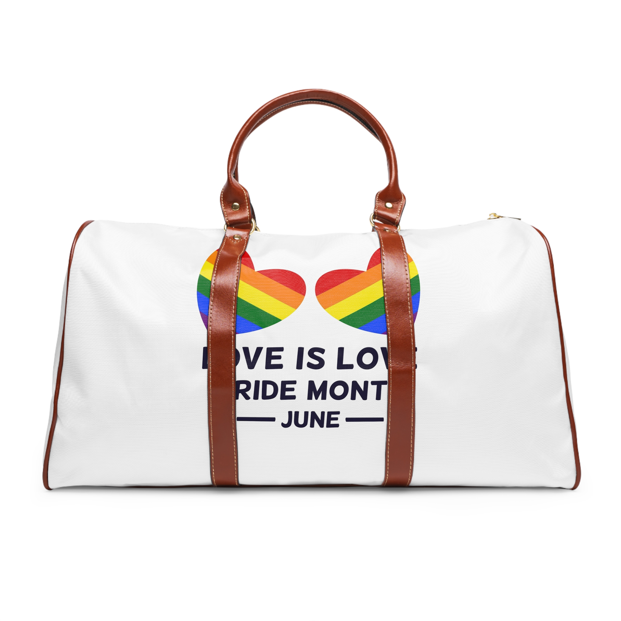 Lgbtq Pride Month June Every Year Rainbow Sign Pride Community Design Banner Poster Card Background Template Waterproof Travel Bag