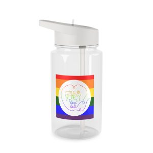 Poster With Kissing Woman Hand Lettering Love Is Love Theme Month Pride Lgbtq Love Background Tritan Water Bottle