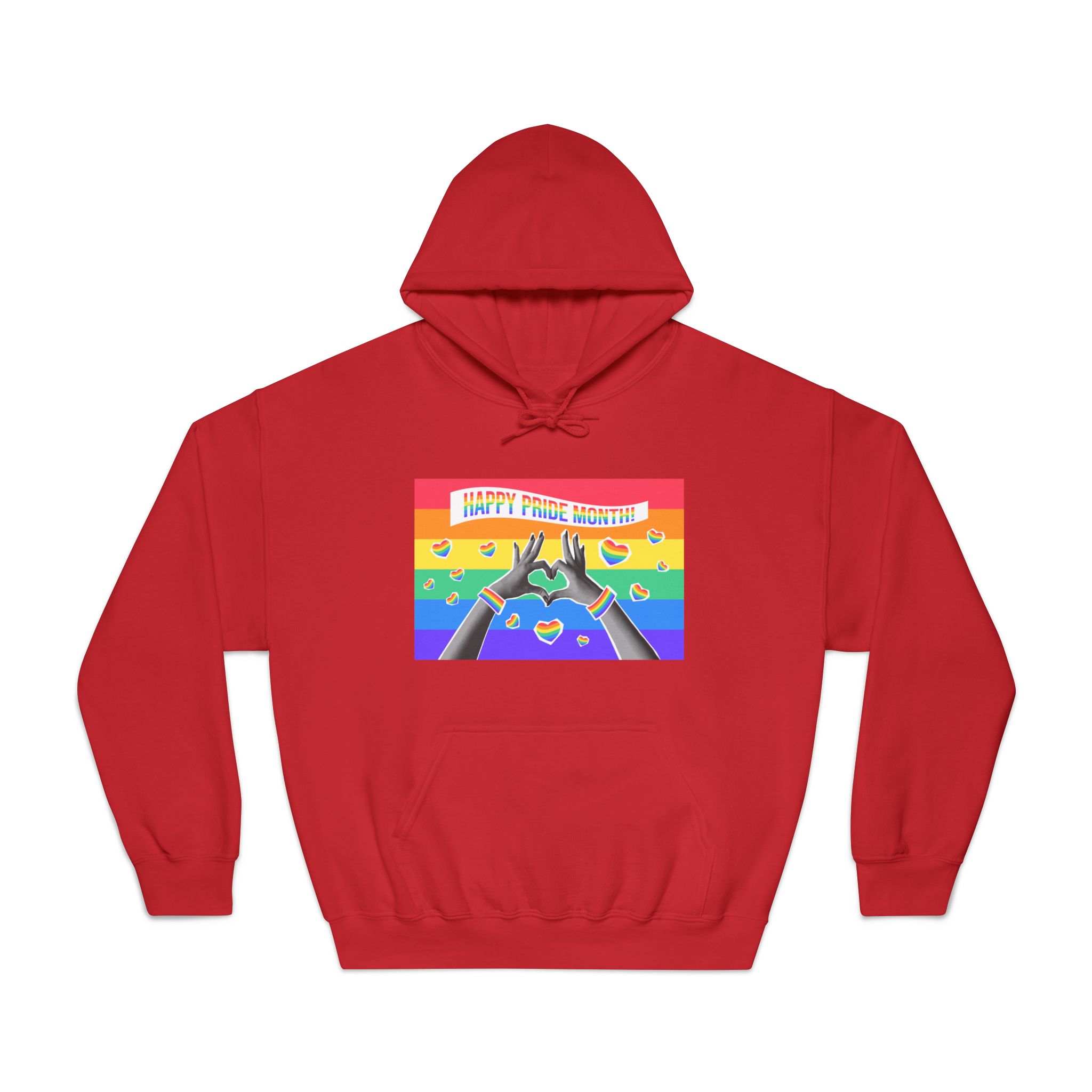 Lgbtq Pride Month Card Y2k Style Trendy Retro Collage Halftone Hands Unisex Dryblend Hooded Sweatshirt - Image 33