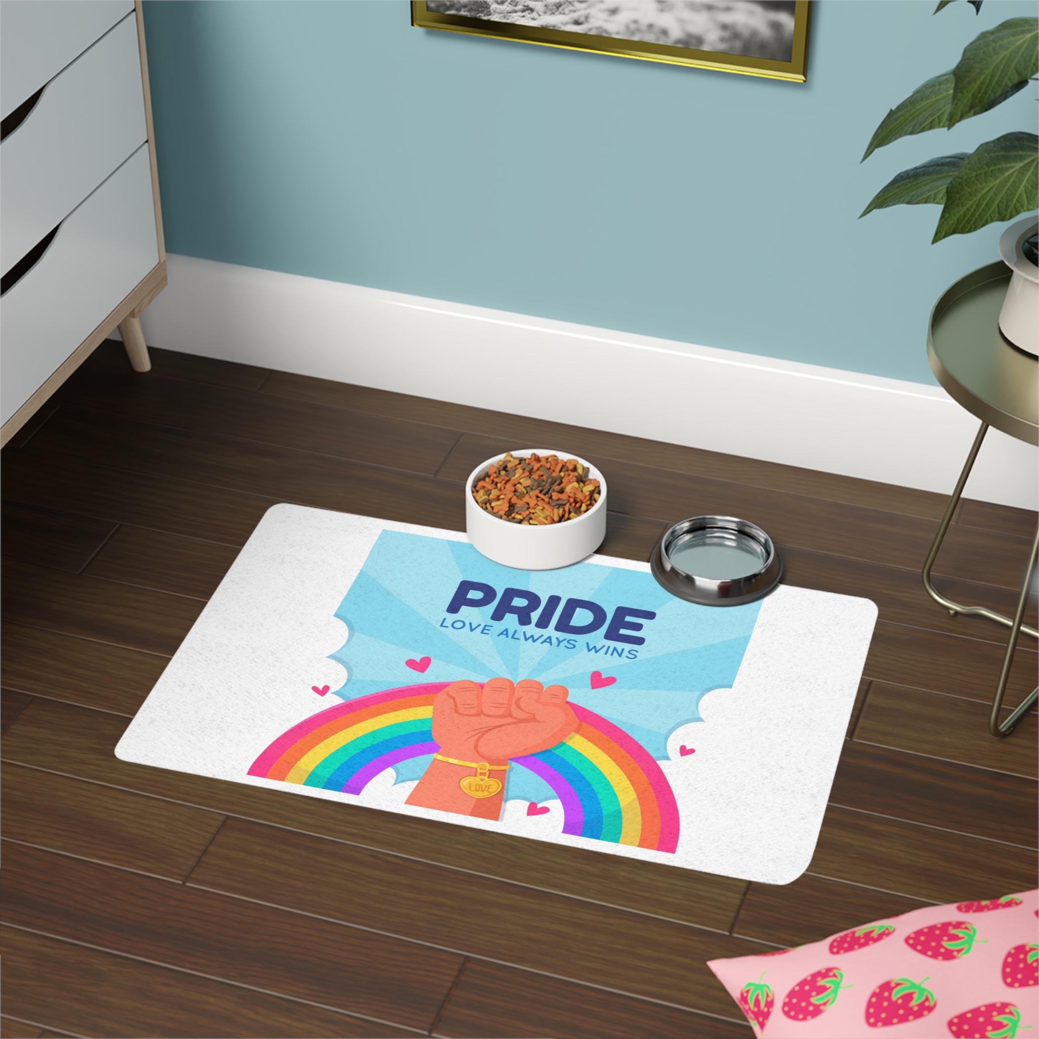 Pride Day Concept Pet Food Mat 12x18 - Image 4