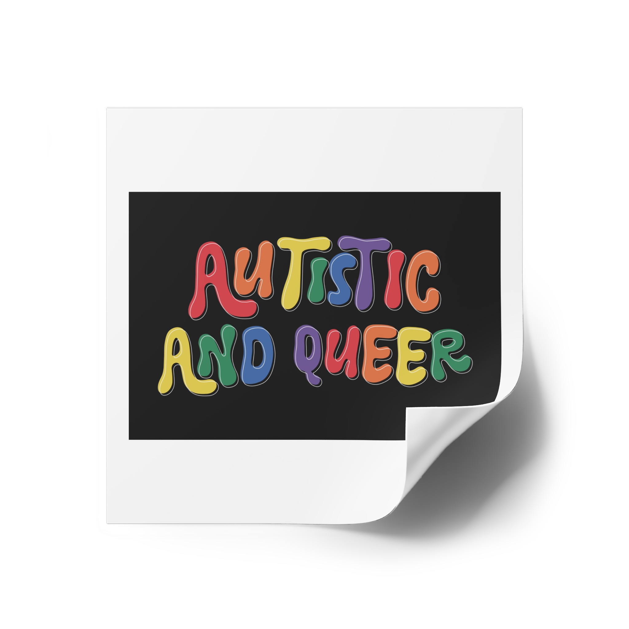Pride Lgbtq Gay Typography Vector Tshirt Design(6) Laminate Stickers Square - Image 30