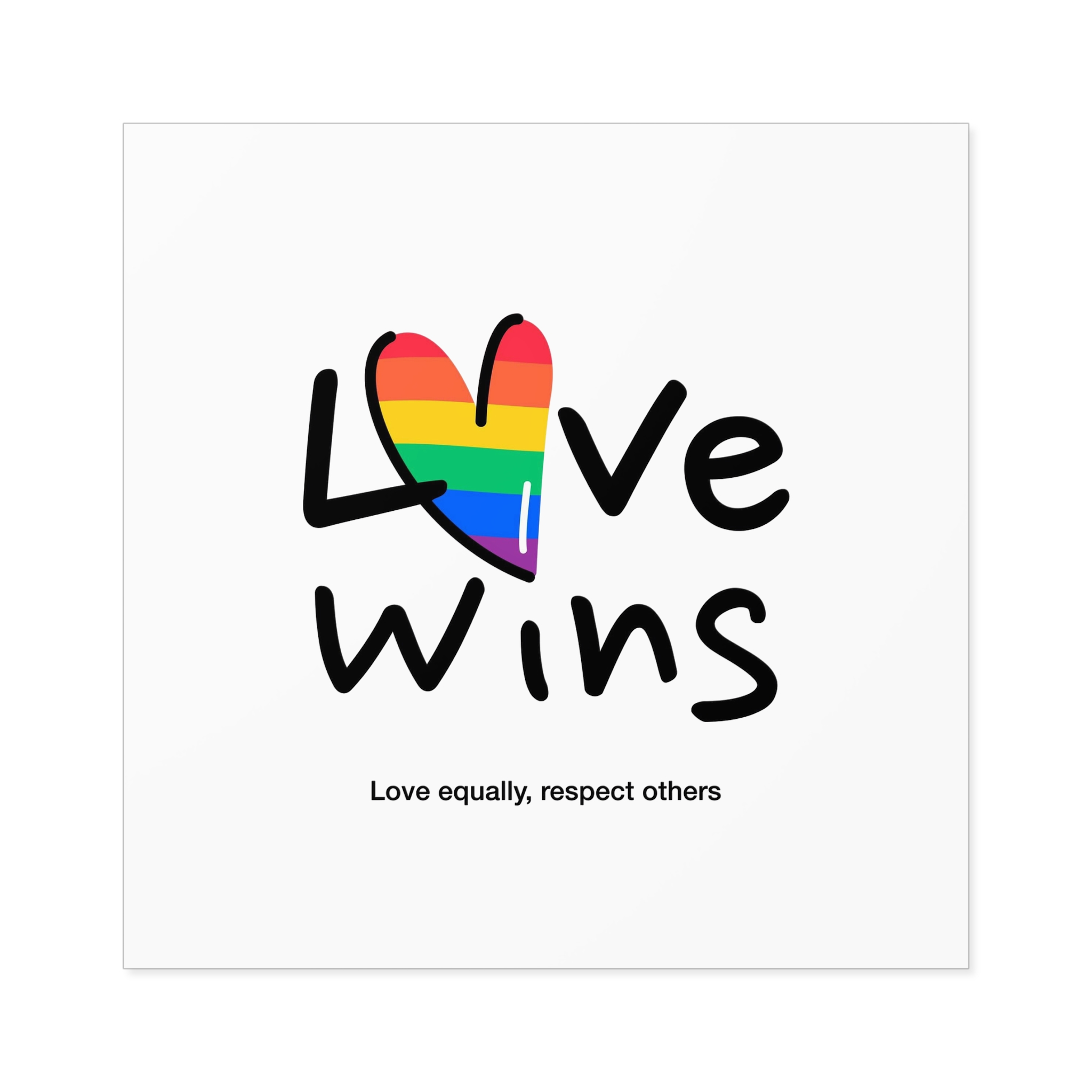 Love Letter Pride Rainbow Lettering Text Writing Pattern Freedom Love Heart Homo Colors Flag Parade(2) (1) Laminate Stickers Square - Image 77