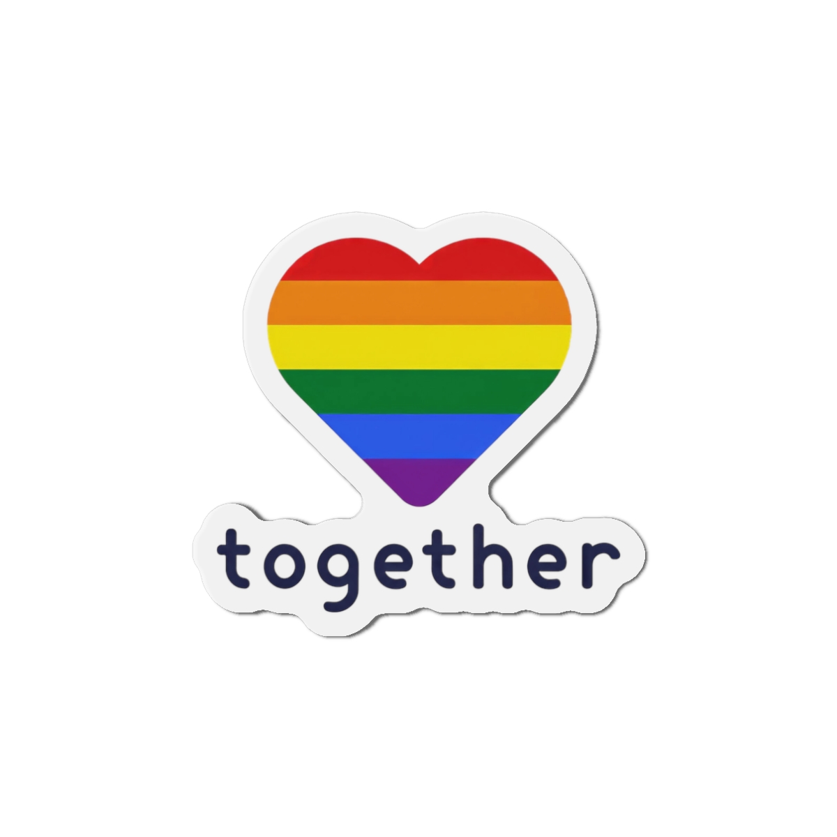 Lgbt Flag With Textlgbt Flag With Text Die Cut Magnets - Image 4