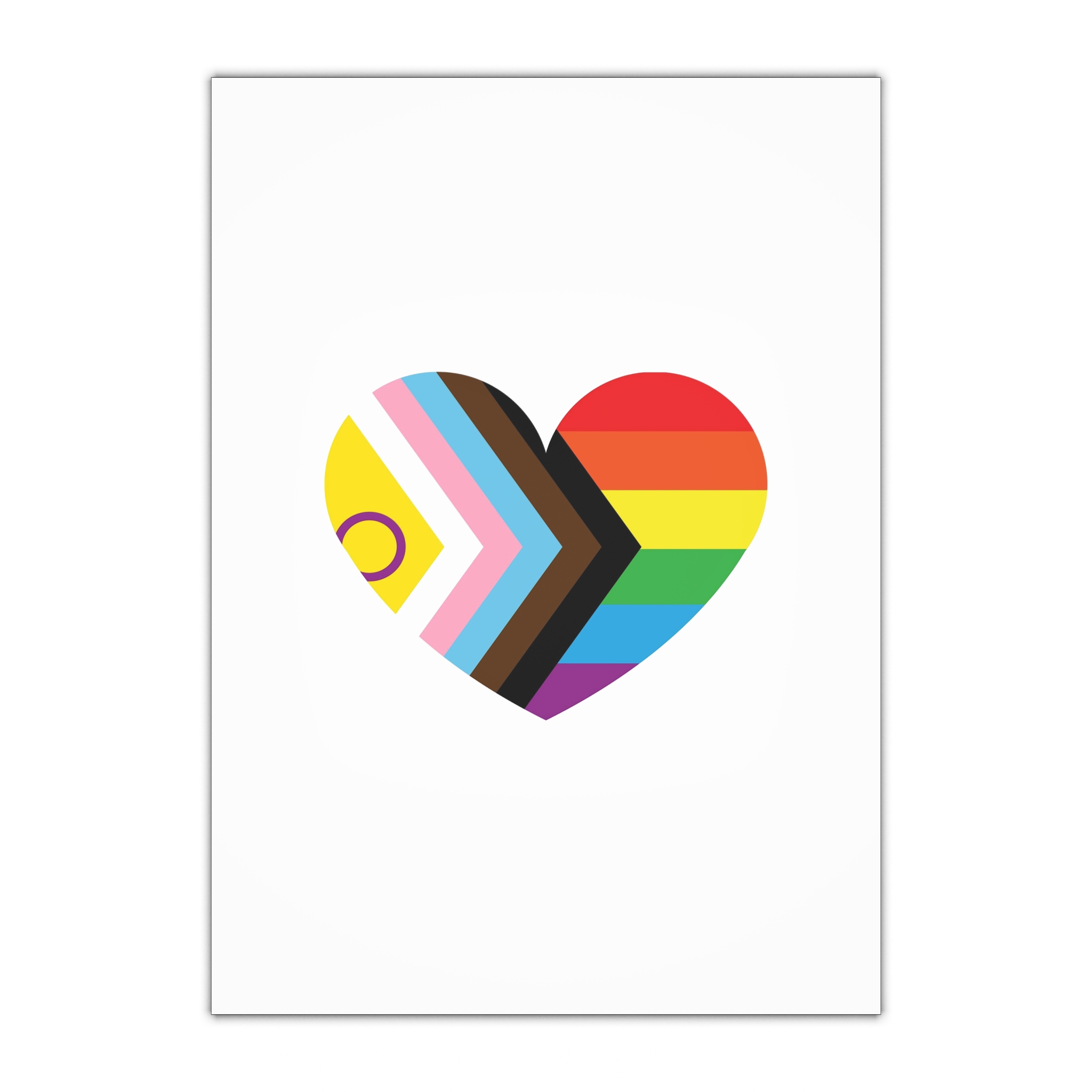 Inclusive Lgbtq Progress Pride Heart Symbol1 Gift Wrapping Paper Sheets 1pc