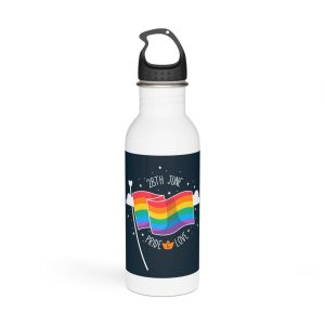 Rainbow Flag With Pride Day Concept Stainless Steel Water Bottle
