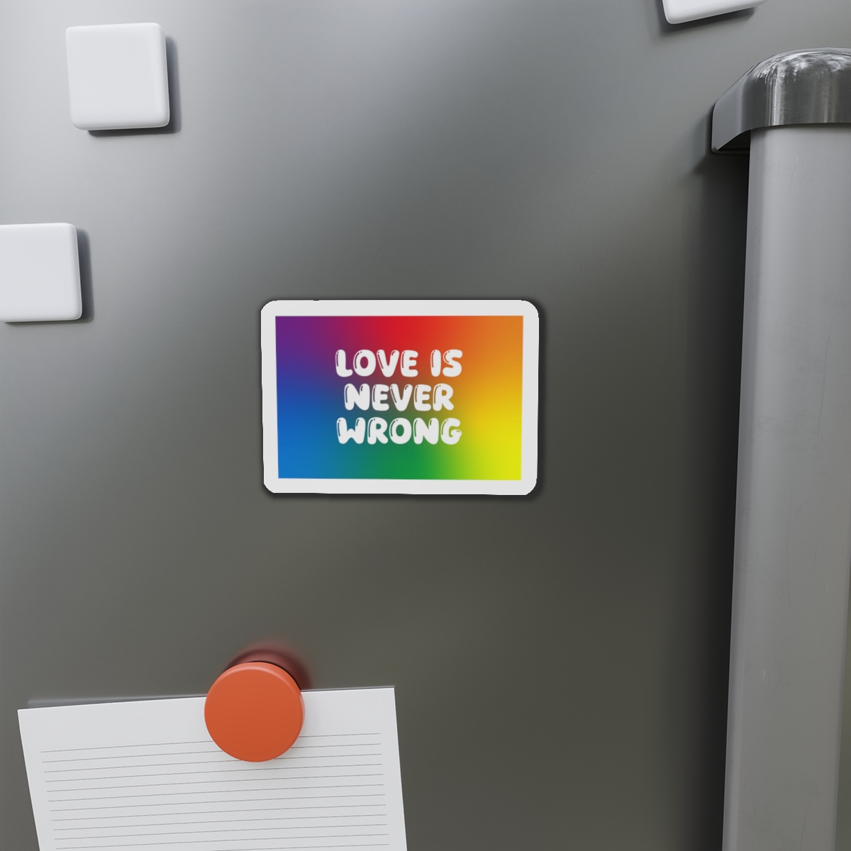 Horizontal Pride Month Vector Background Rainbow Colors Quote Typography Poster Banner Die Cut Magnets - Image 8