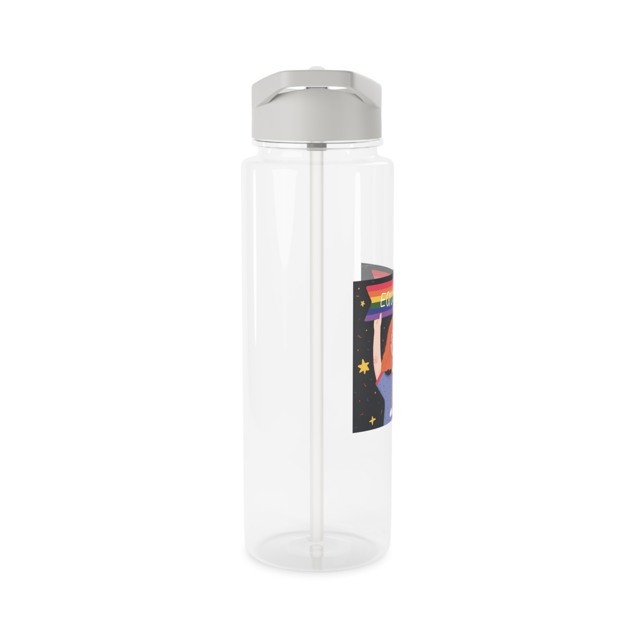 Pride Day Concept Equality Message Tritan Water Bottle - Image 8