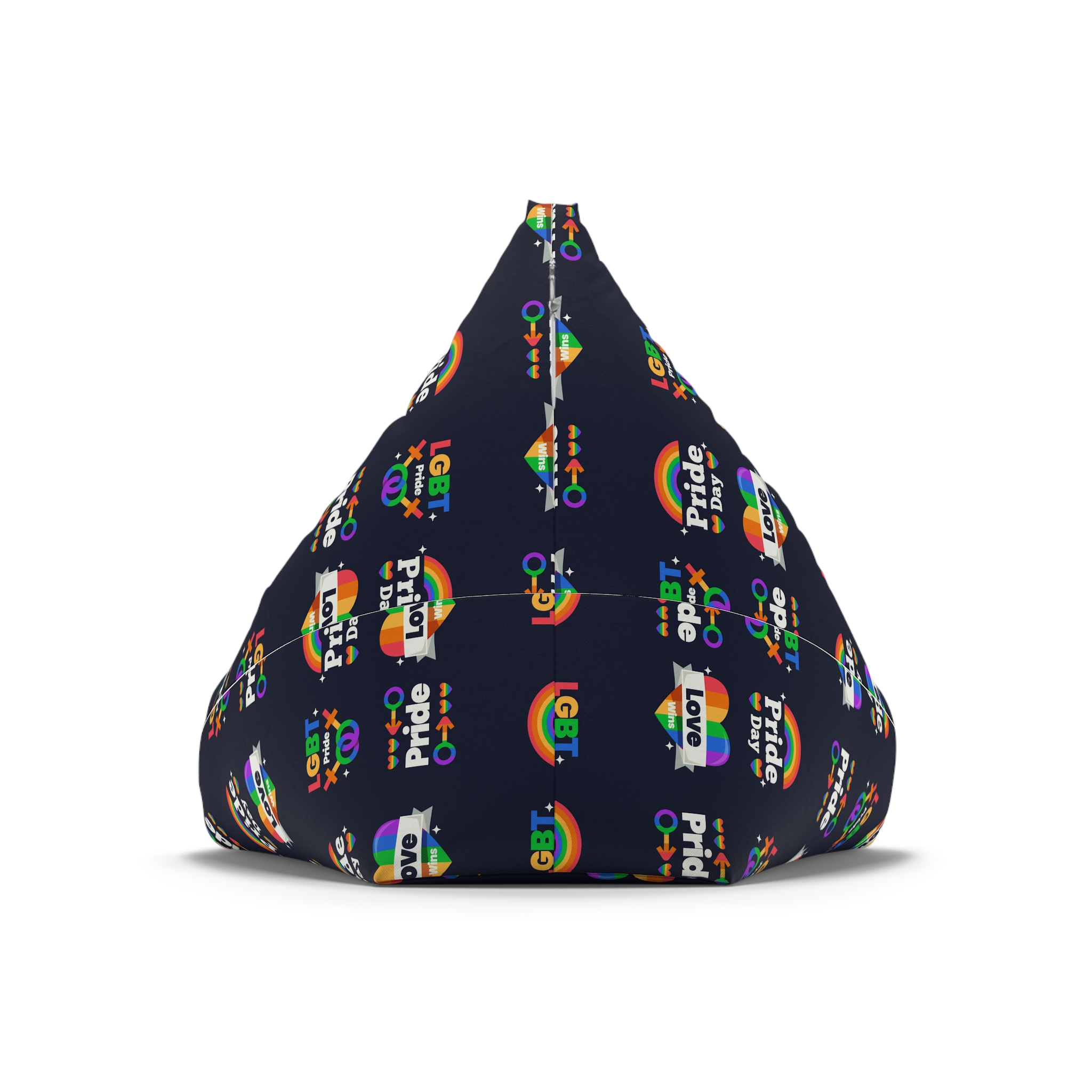 Flat Pride Day Badge Collection 3 Bean Bag Chair Cover - Image 6