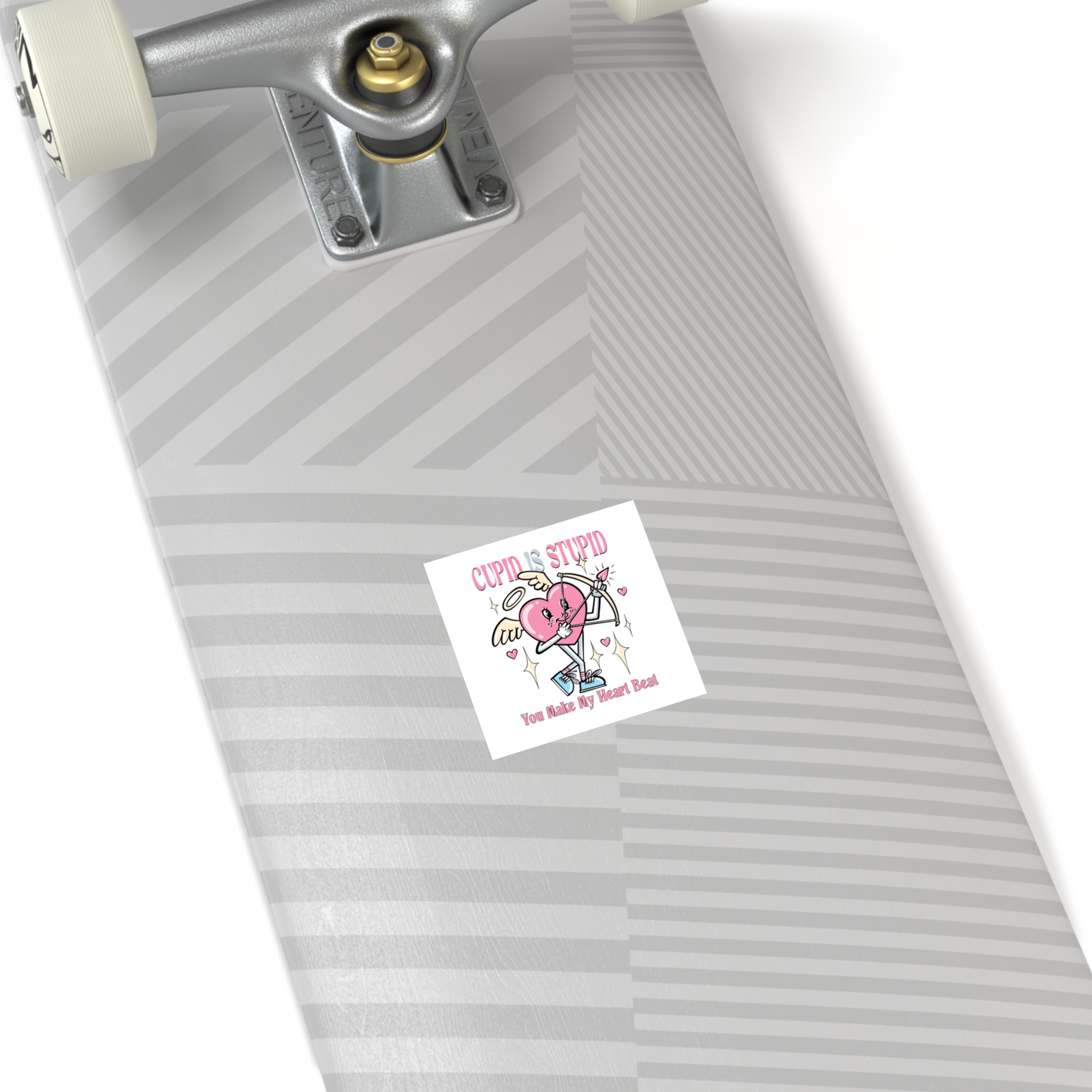 Love Cupid Holding Bow Tshirt Design Laminate Stickers Square - Image 68