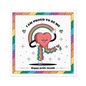 Hand Drawn Illustration Pride Month Celebration(6) Laminate Stickers Square