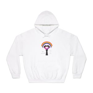 Poster Two Girls Hugging With Rainbow Unisex Dryblend Hooded Sweatshirt