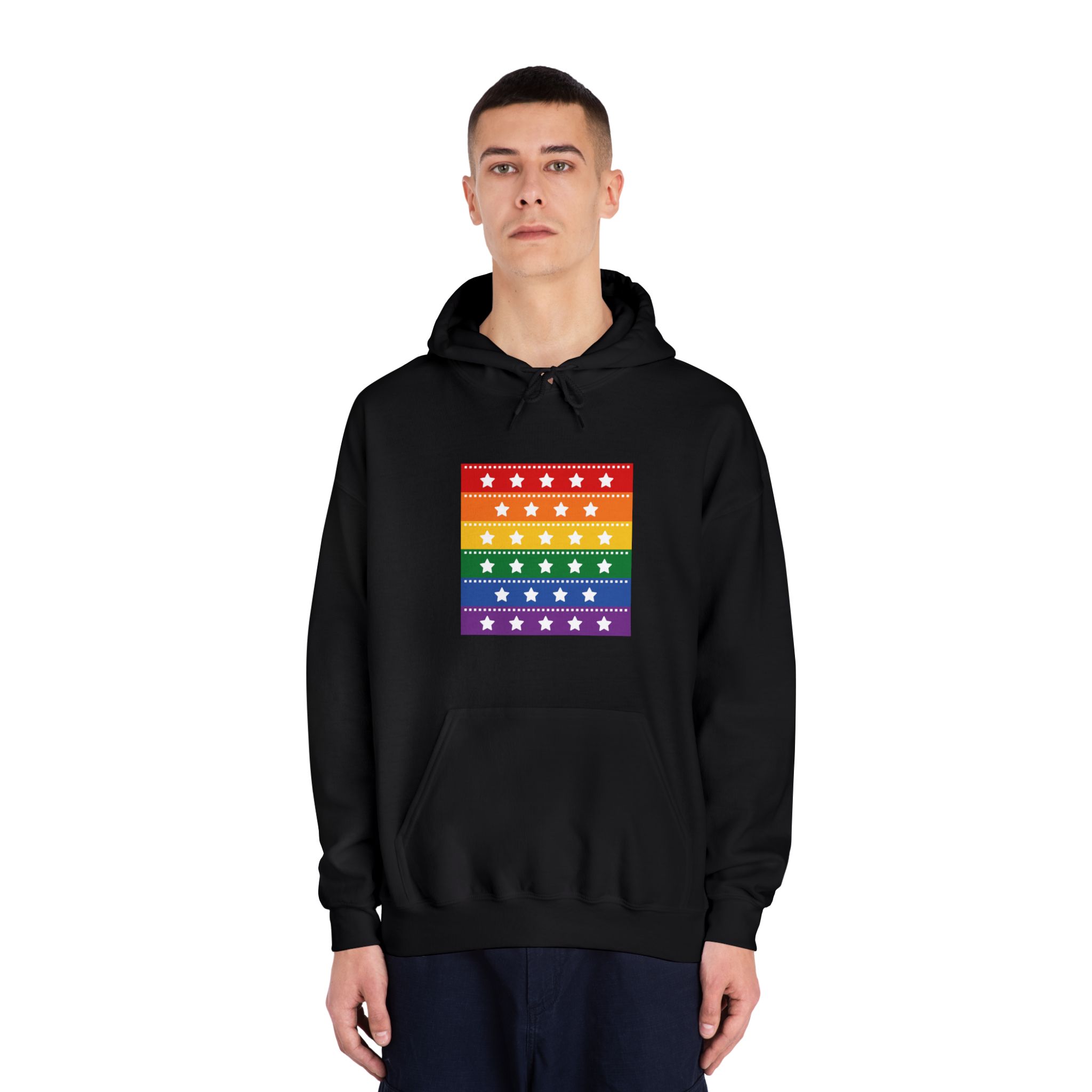 Lgbt Pride Month June Lesbian Gay Bisexual Transgender Lgbtq Flag Rainbow Vector(4) Unisex Dryblend Hooded Sweatshirt - Image 11