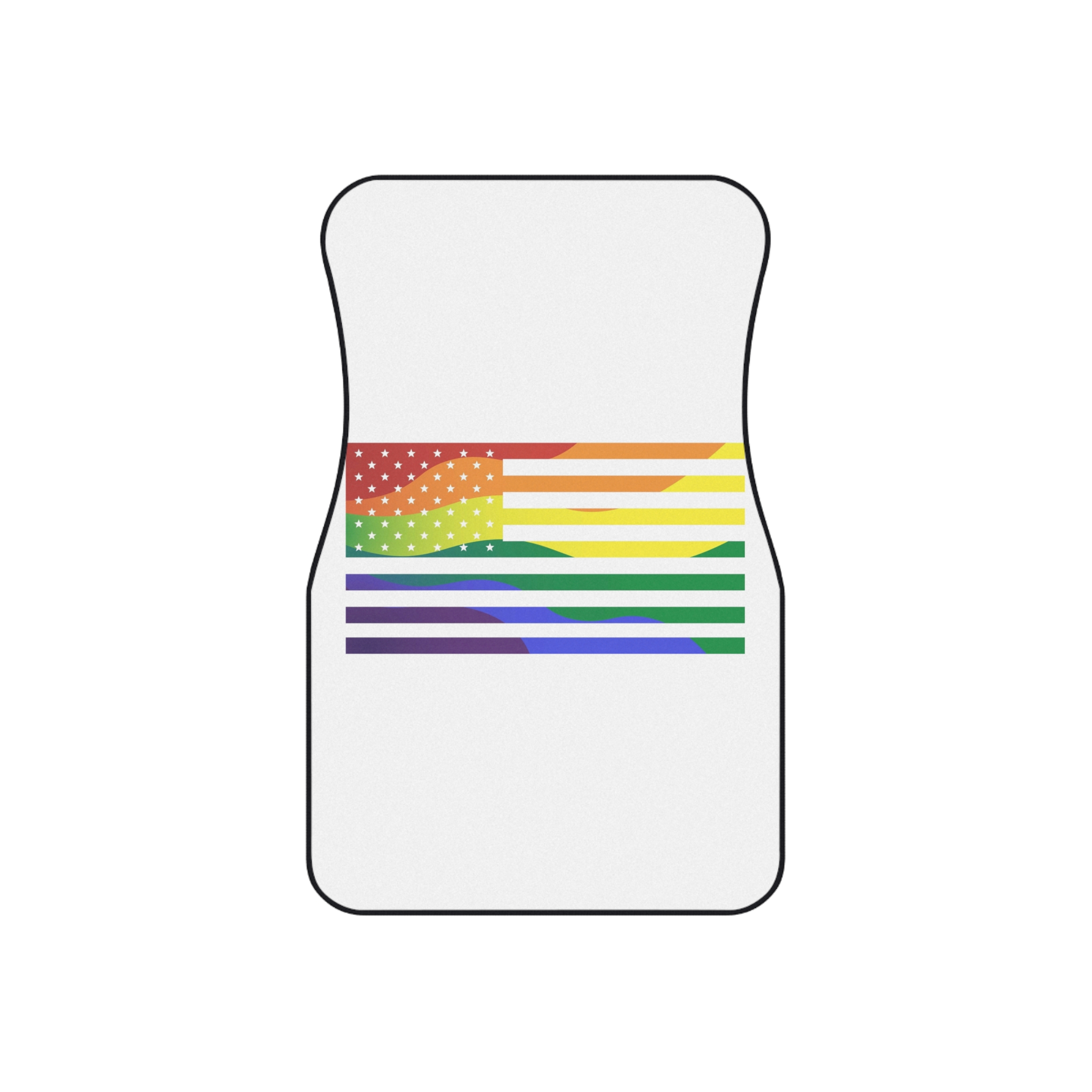 Pride Month America Concept Us Pride Month Flag Car Mats Set Of 4 - Image 2