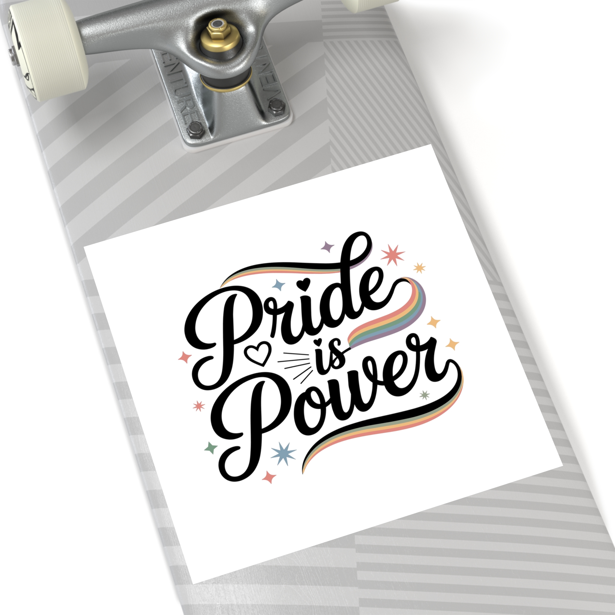 Pride Is Power T Shirt Design Isolated White Background Laminate Stickers Square - Image 80