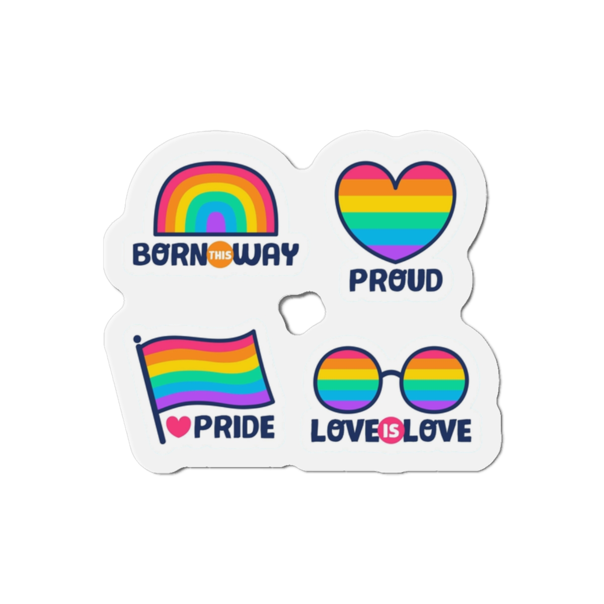 Pride Day Lables Collection Die Cut Magnets