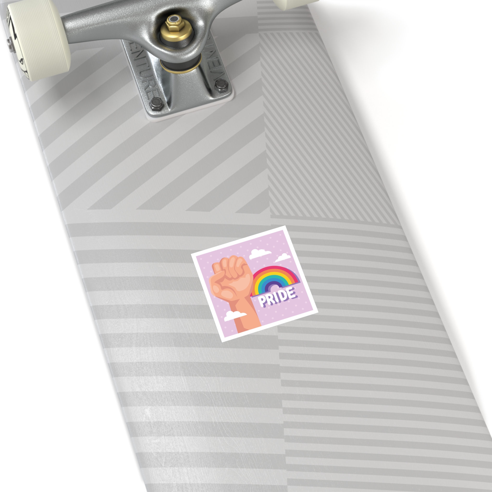 Pride Lettering With Rainbow Card Laminate Stickers Square - Image 12