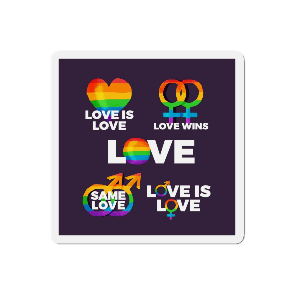 Colorful Pride Day Labels Die Cut Magnets - Image 10