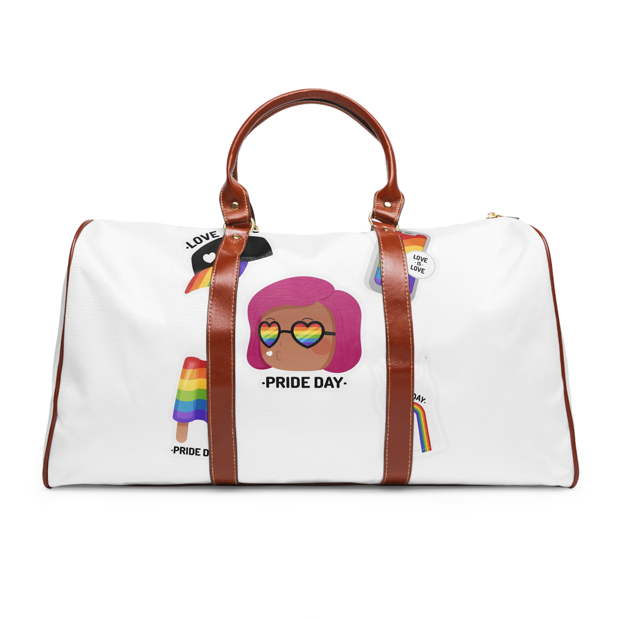 Flat Pride Day Badge Collection Waterproof Travel Bag