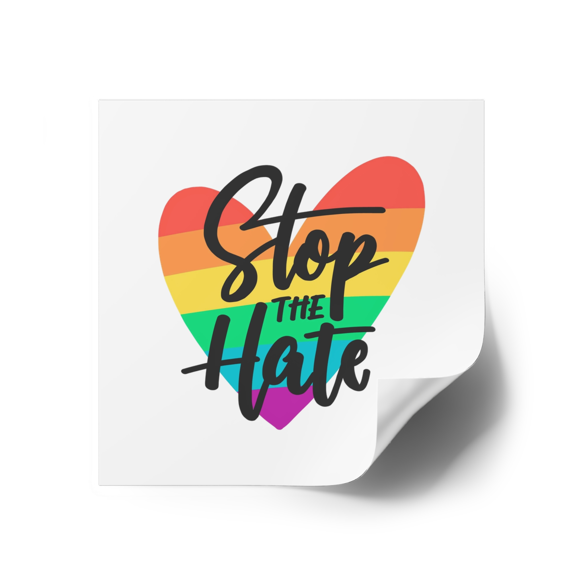Pride Day Lettering Concept(1) Laminate Stickers Square - Image 18