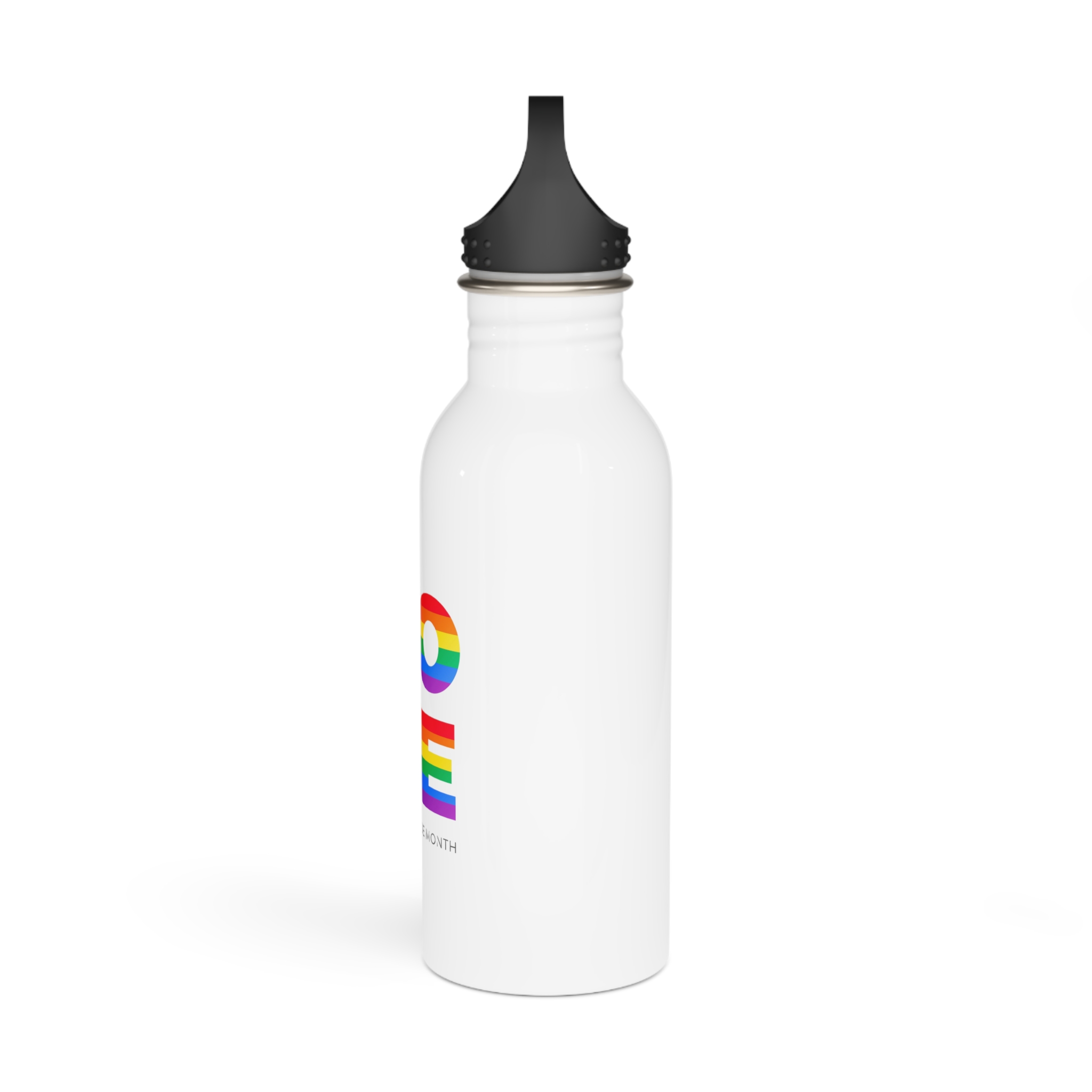 Love Word With Gay Pride Flag Stainless Steel Water Bottle - Image 4