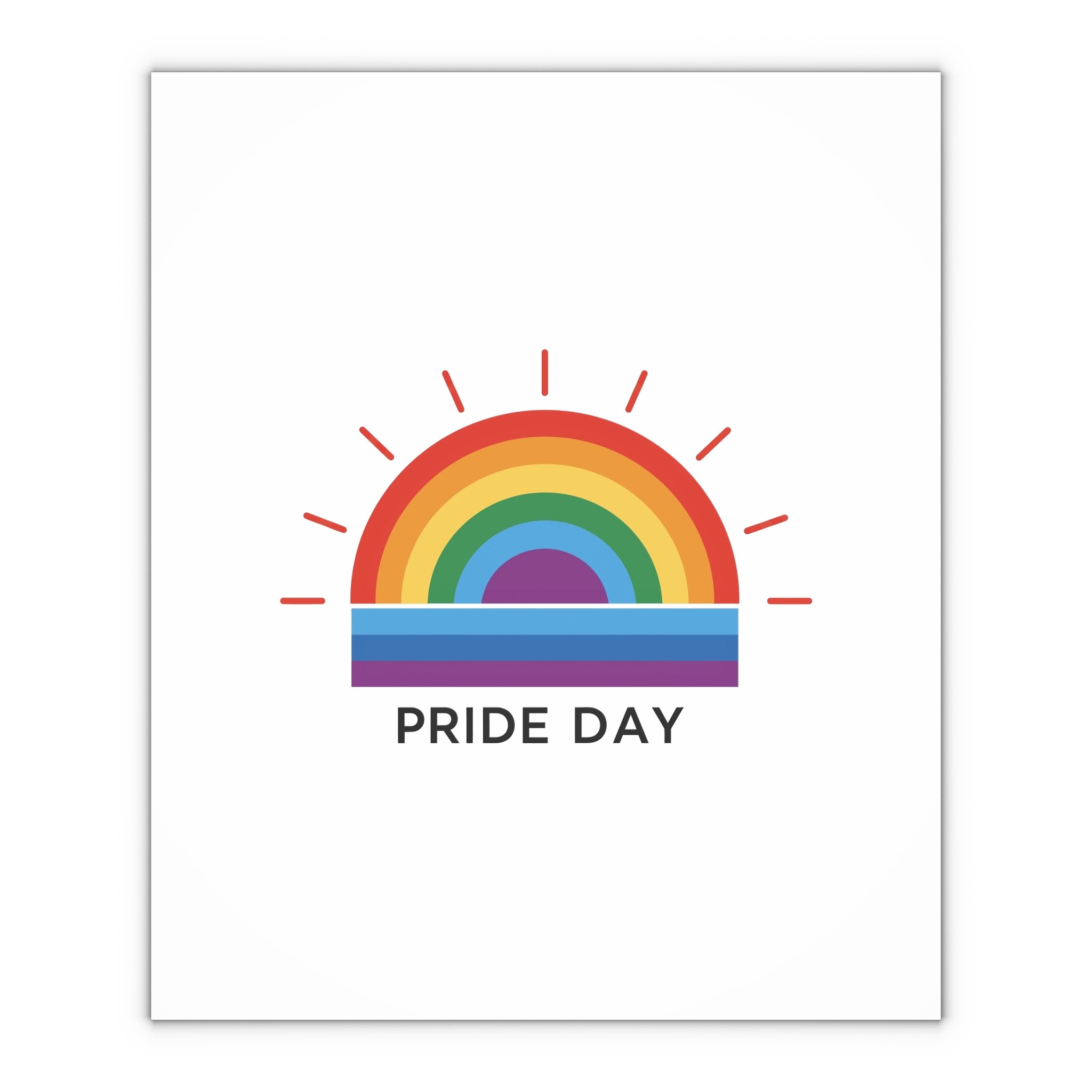 Rainbow Pride Day Celebration Illustration With Colorful Sunburst Design Lgbtq Support Awareness Gift Wrapping Paper Sheets 1pc - Image 4