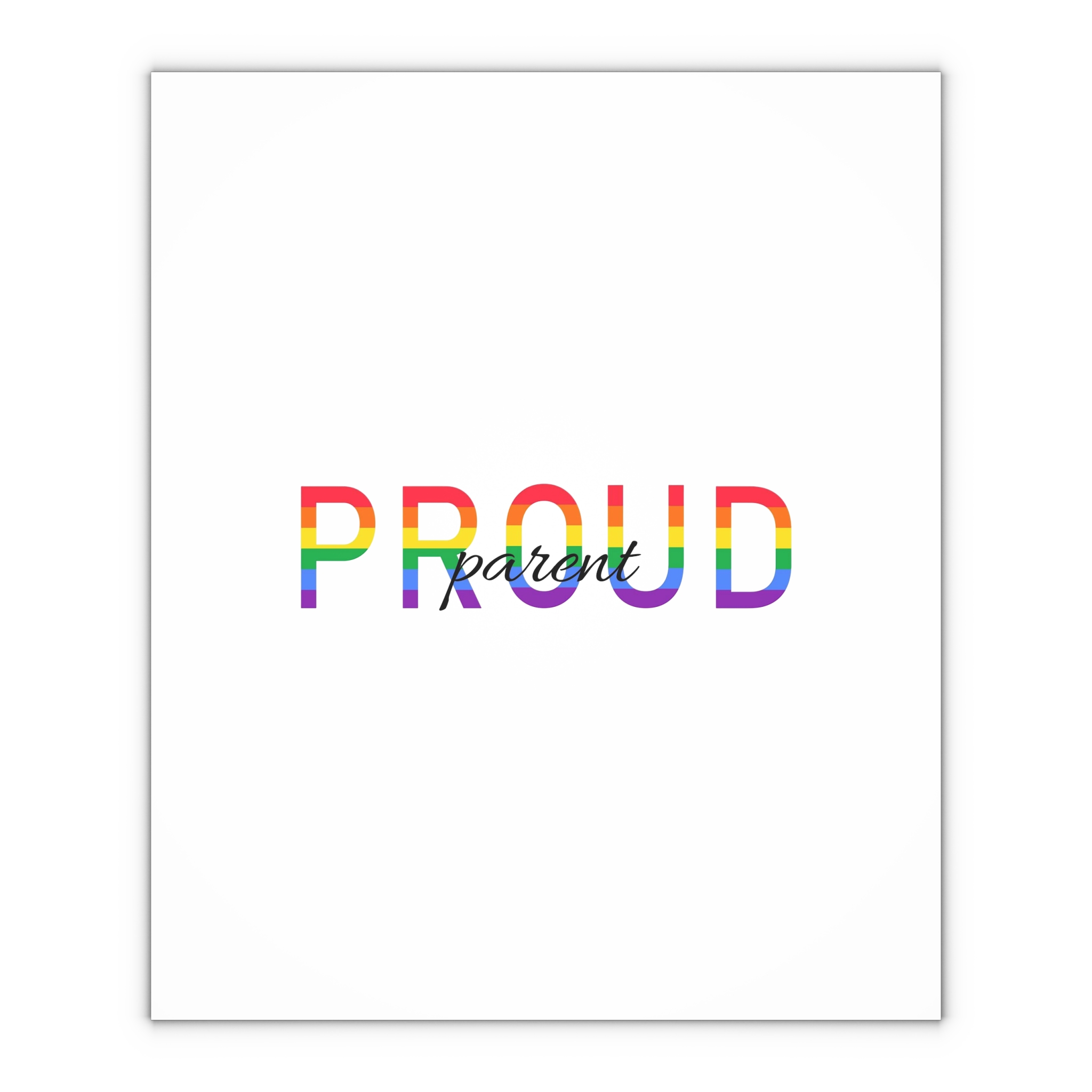 Proud Parent Letering Rainbow Colors Lgbt Flag Lgbt Parents Community Support Gift Wrapping Paper Sheets 1pc - Image 4