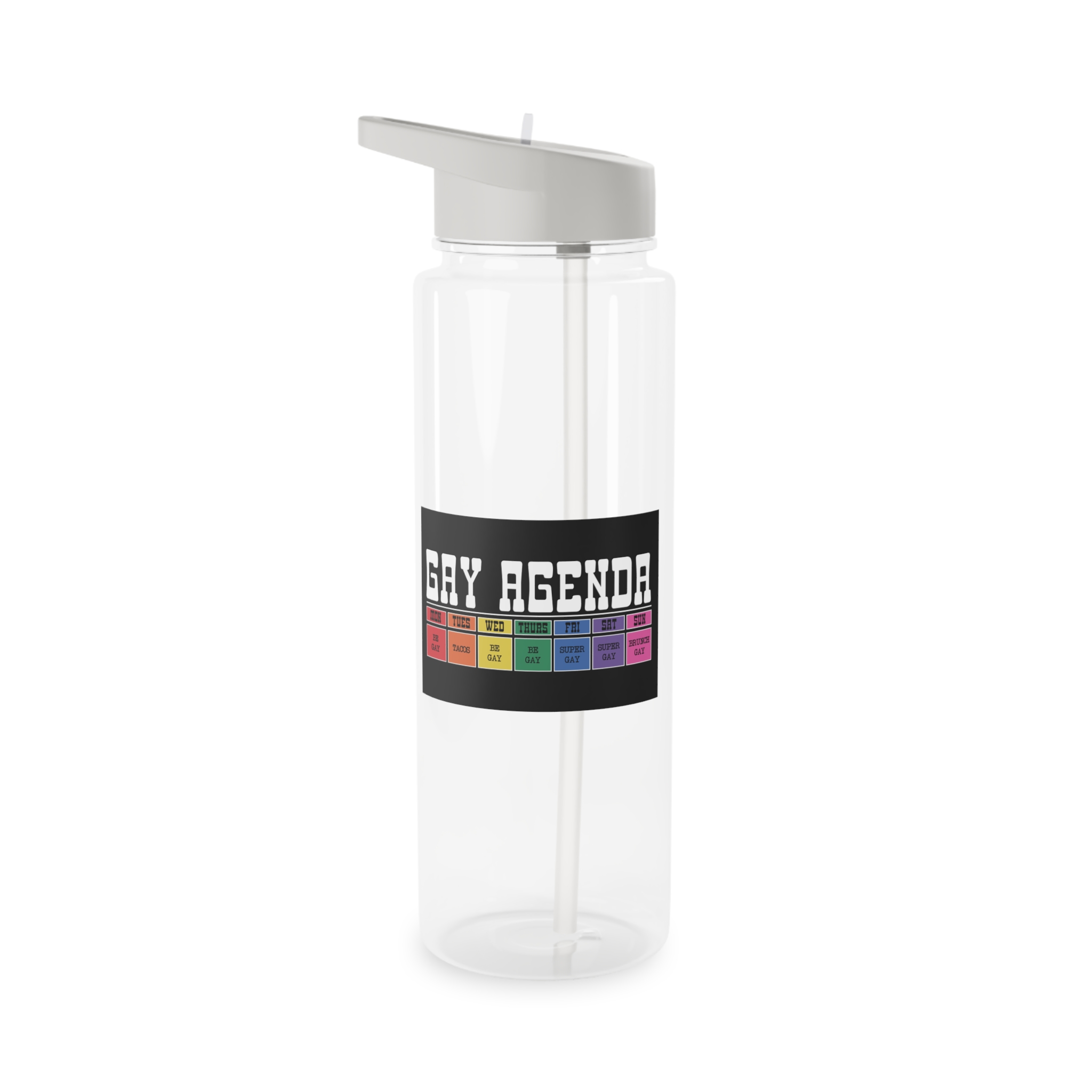 Poster That Says Pay Attention It Tritan Water Bottle - Image 5