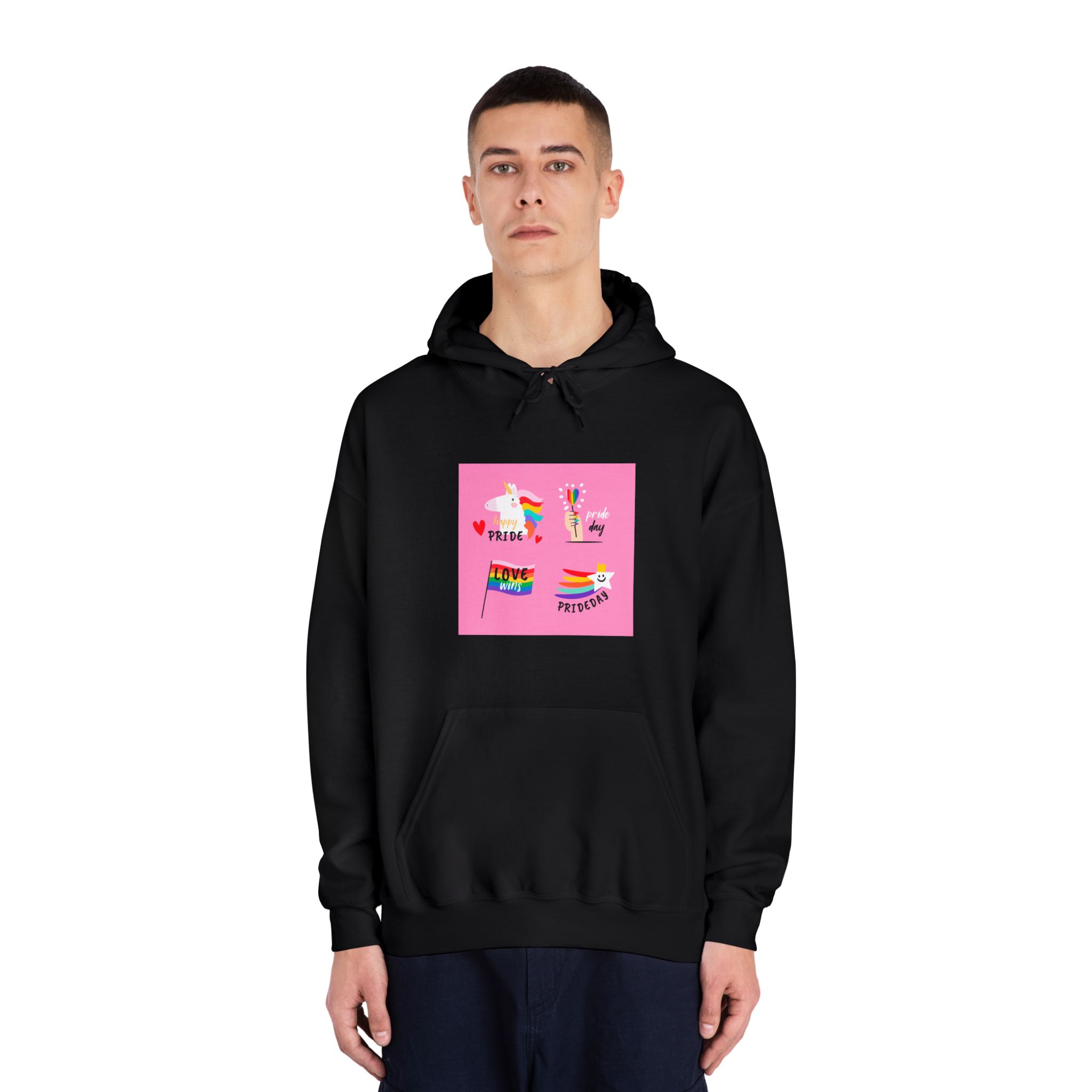 Pride Day Label Collection Theme Unisex Dryblend Hooded Sweatshirt - Image 11