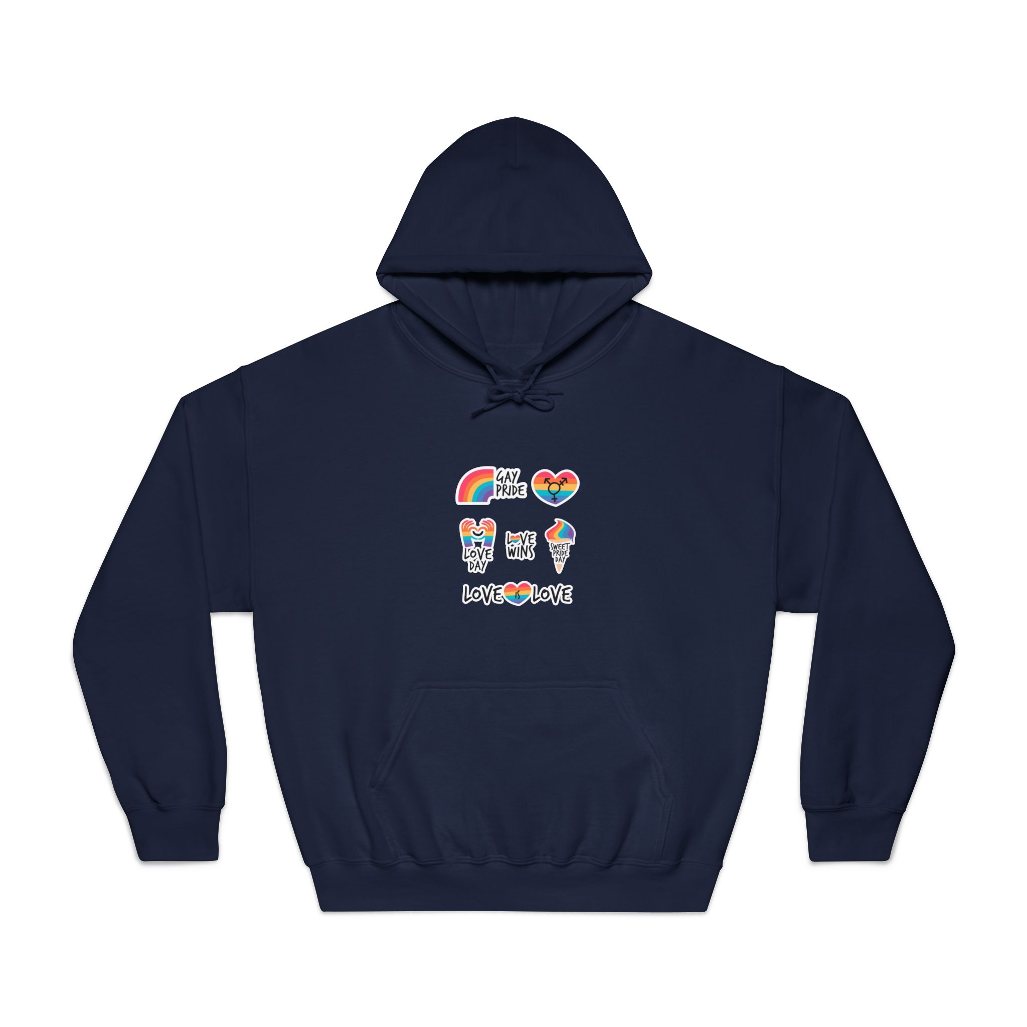 Pride Day Label Pack Theme Unisex Dryblend Hooded Sweatshirt - Image 29