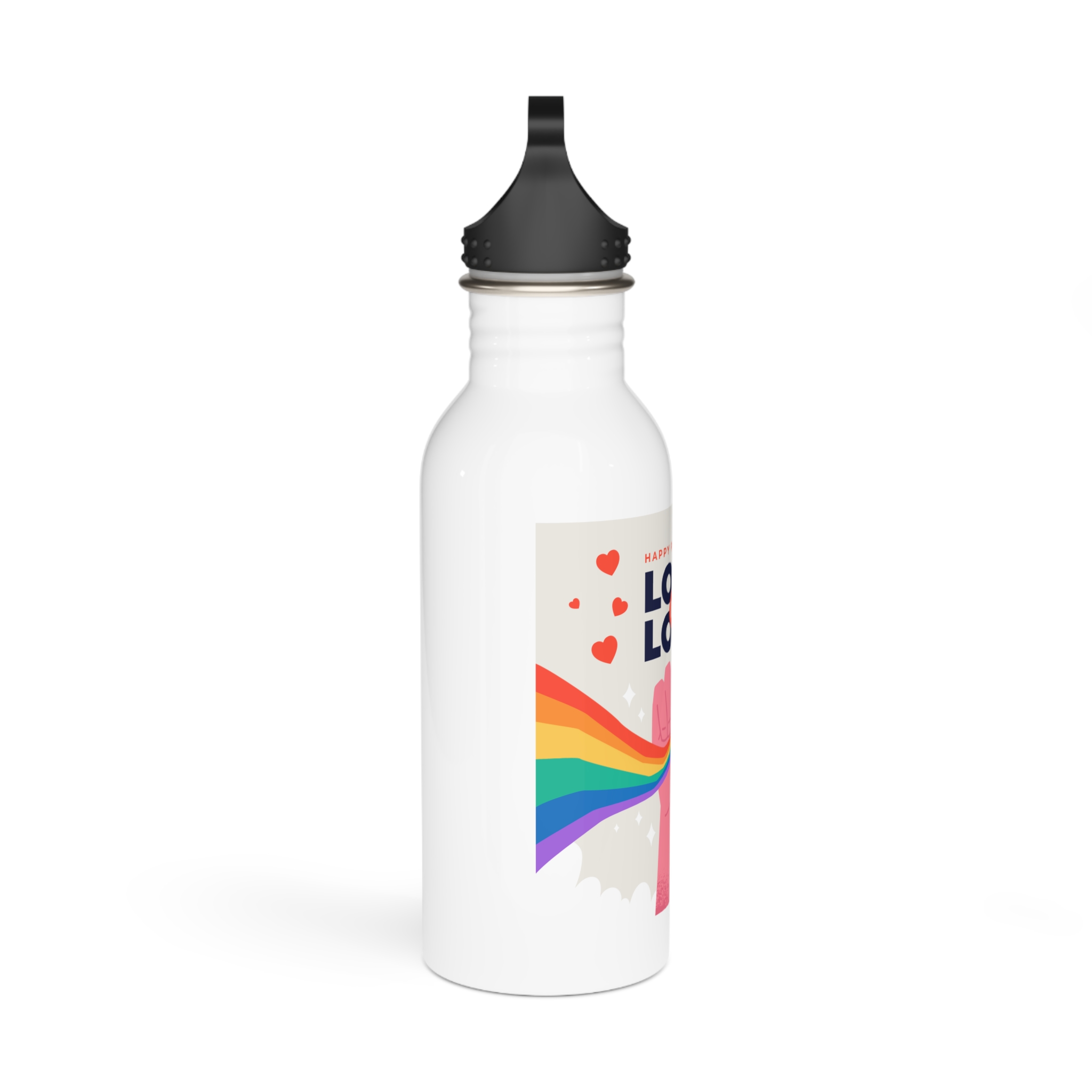 Happy Pride Day Concept Stainless Steel Water Bottle - Image 2