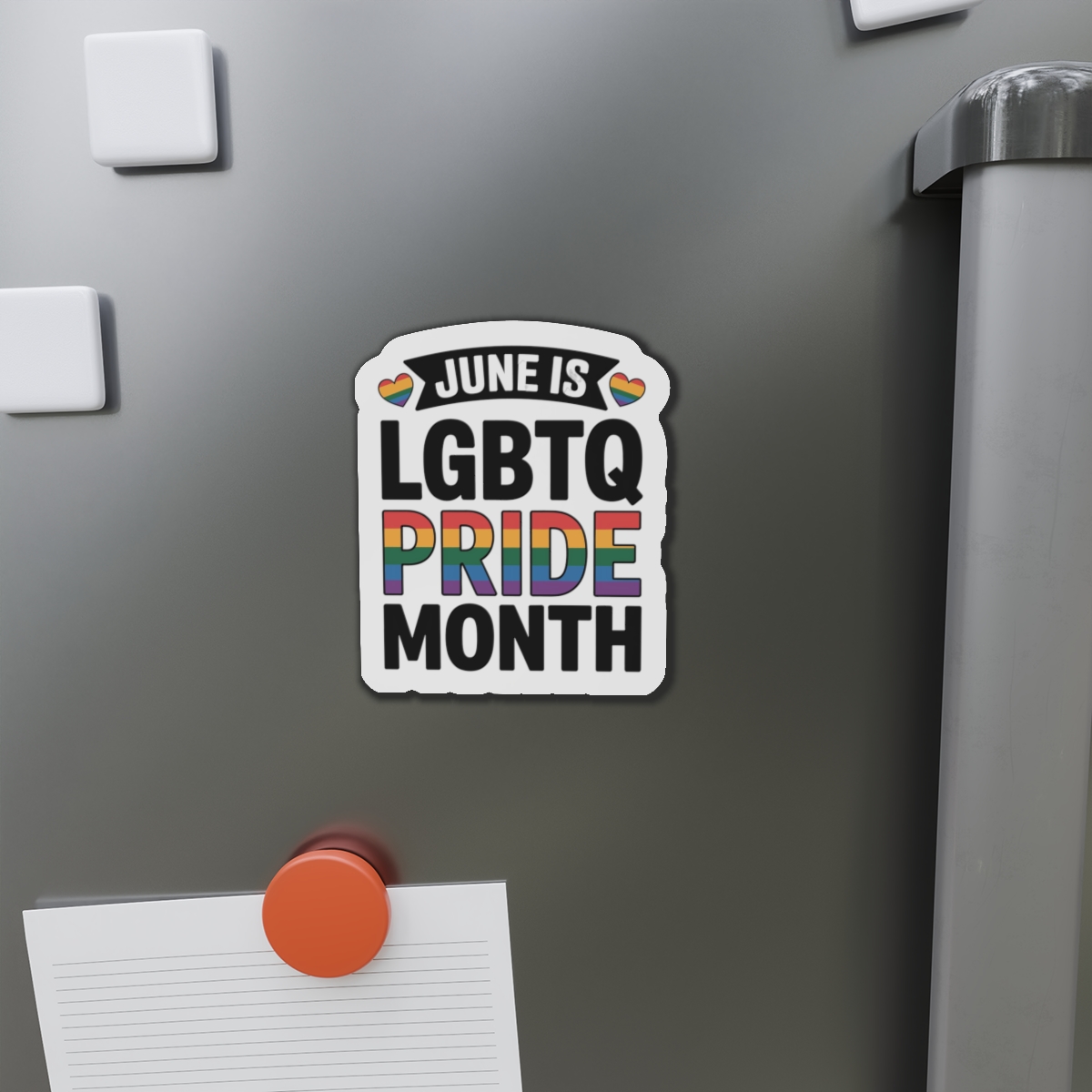 June Is Lgbtq Pride Month Colorful Text Die Cut Magnets - Image 11