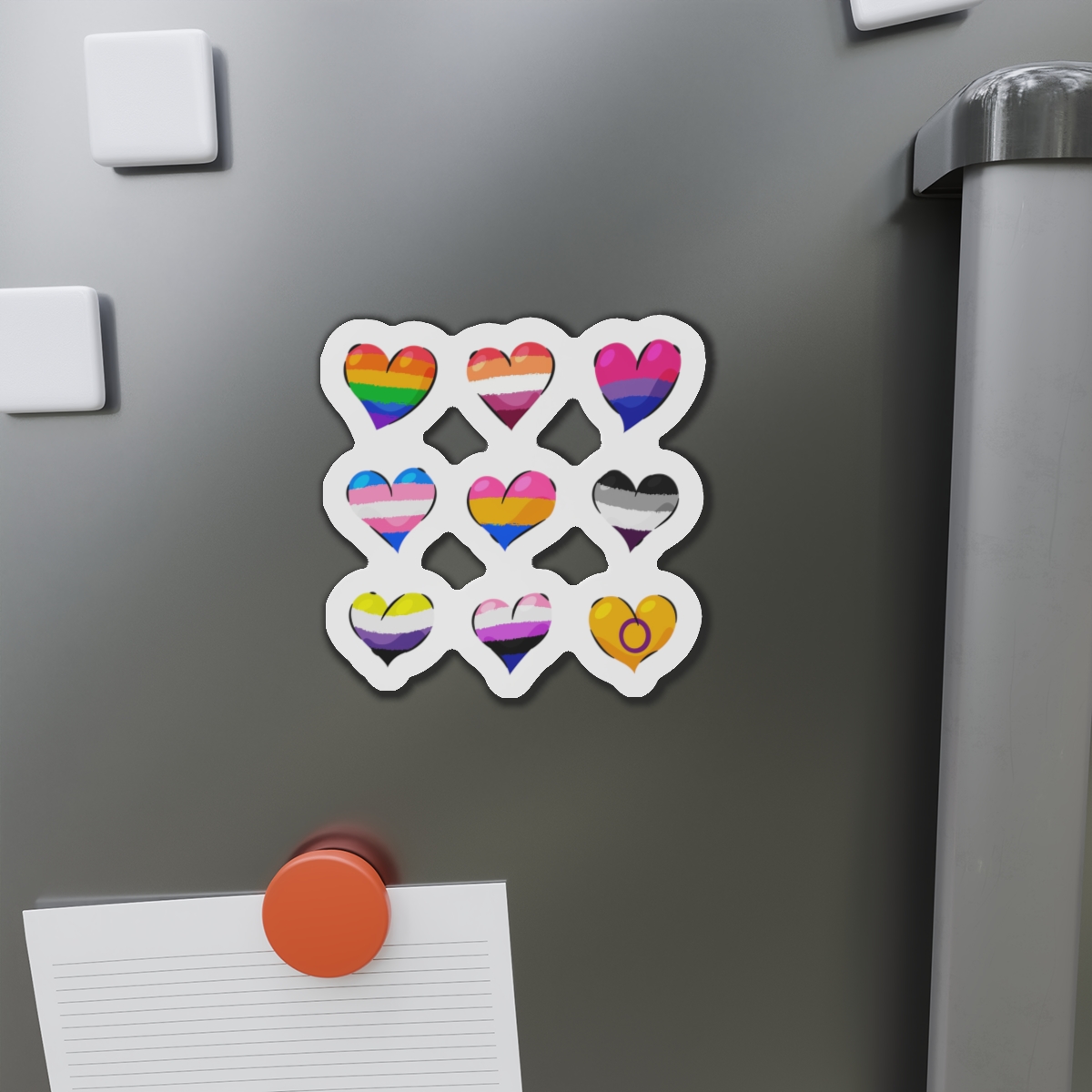 Flat Lgbt Pride Month Flags Collection Die Cut Magnets - Image 11