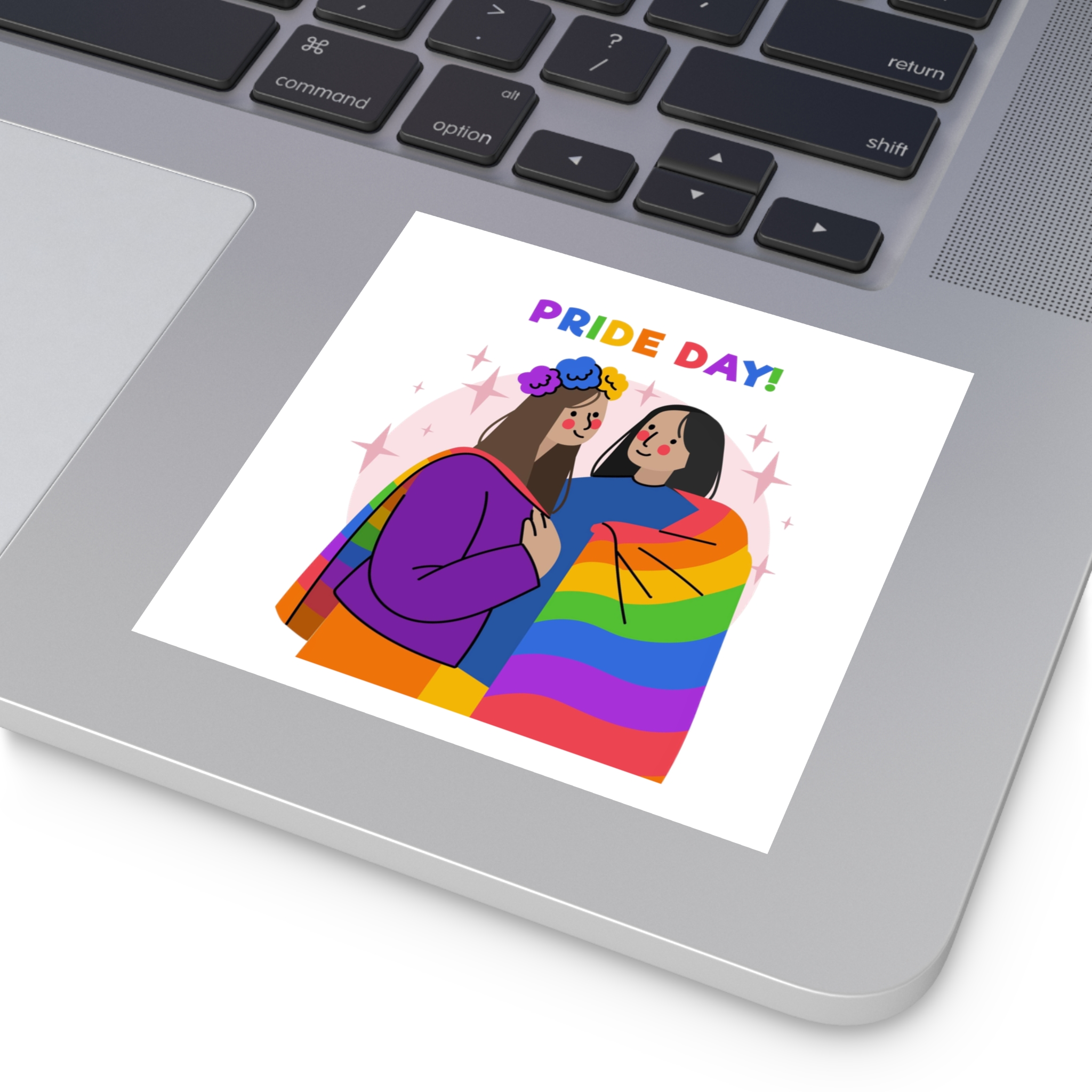 Hand Drawn Pride Day Illustration Laminate Stickers Square - Image 27