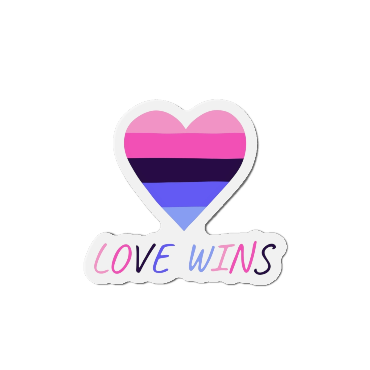 Colorful Heart Shape Omnisexual Pride Flag Happy Pride Day Lgbtqia Community Pride Month Vector Hand Drawn Doodle Posters Stickers Logo Cards Die Cut Magnets - Image 7