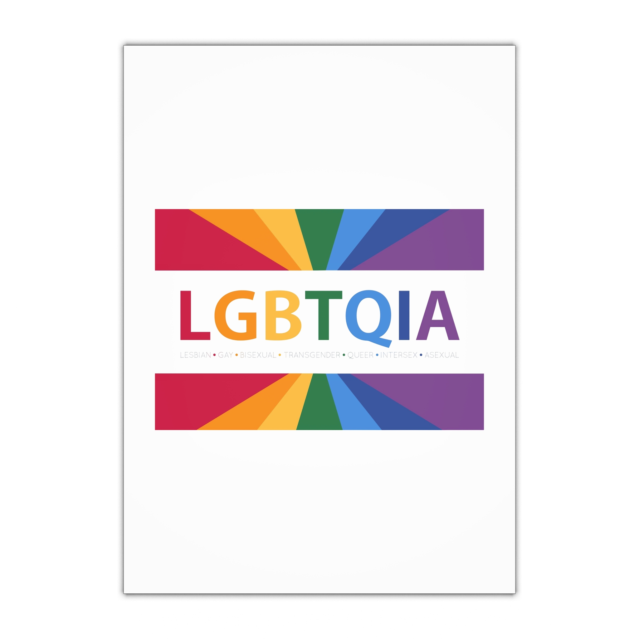 Lgbtqia Text Banner With Rainbow Background Lgbtqia Typography With Lgbt Gay Pride Flag Colours Gift Wrapping Paper Sheets 1pc