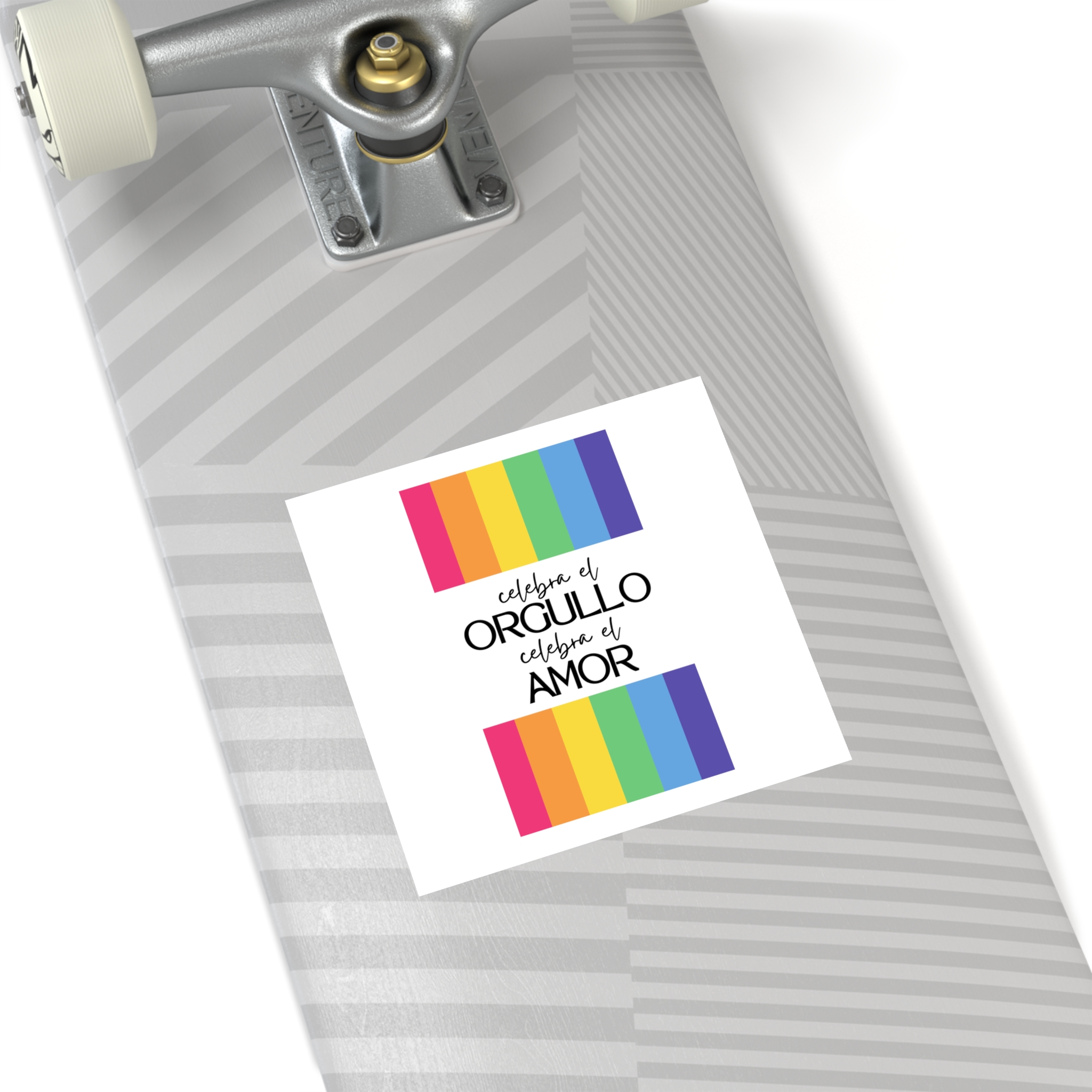 Happy Pride Month Rainbow Background Template Design Laminate Stickers Square - Image 44