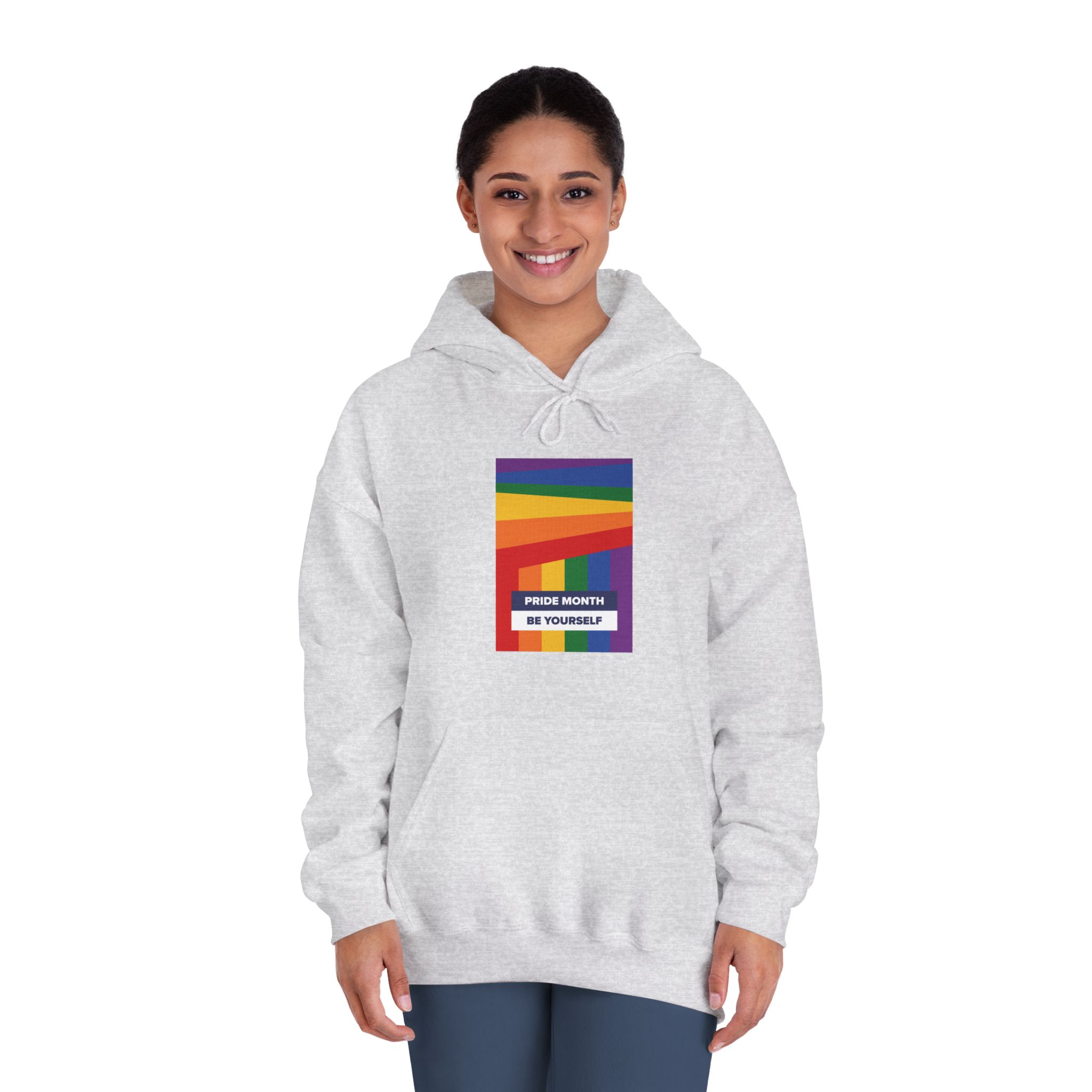 Lgbt Pride Month June Lesbian Gay Bisexual Transgender Lgbtq Flag Rainbow Vector(2)2 Unisex Dryblend Hooded Sweatshirt - Image 8