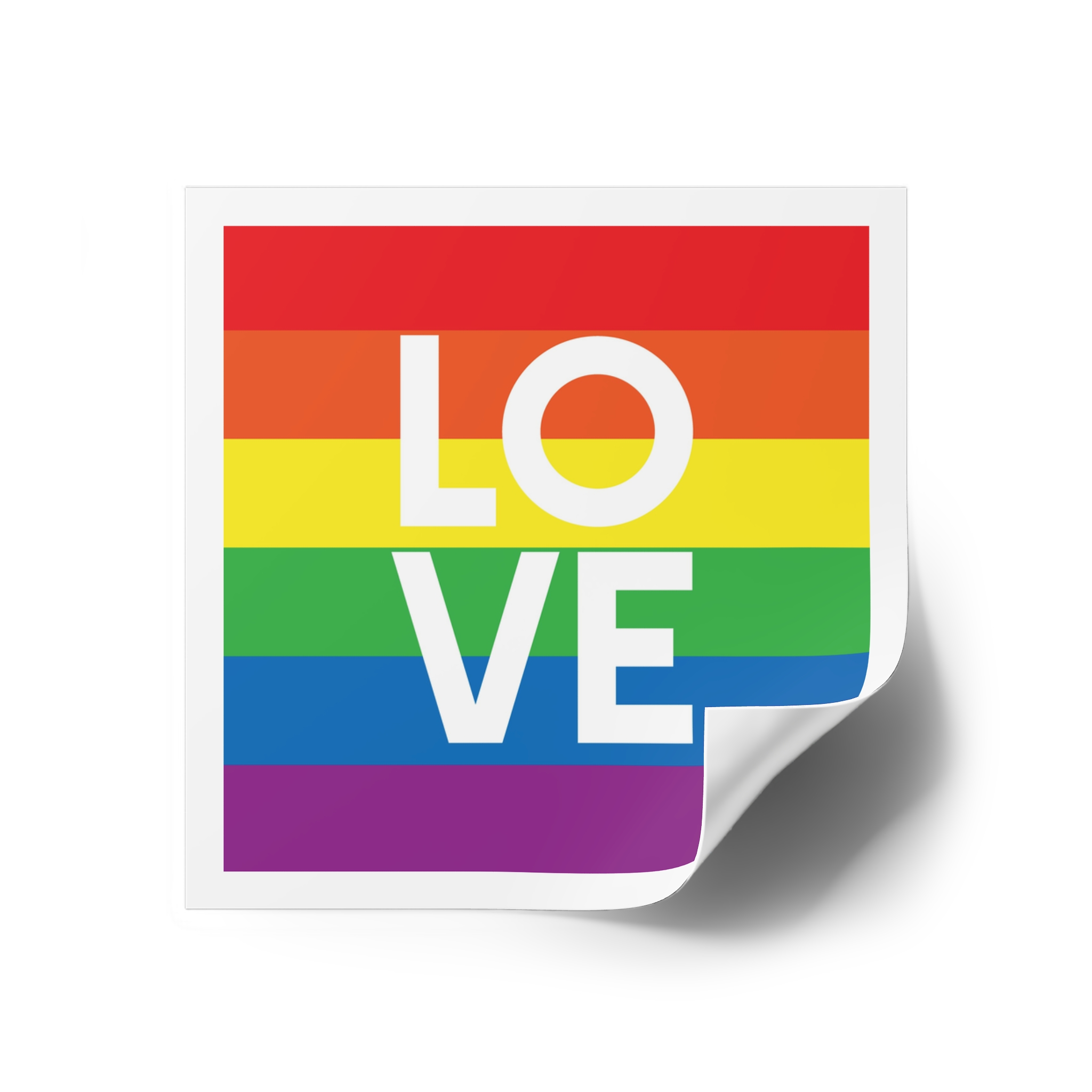 Love Lgbt Squere White Laminate Stickers Square - Image 18