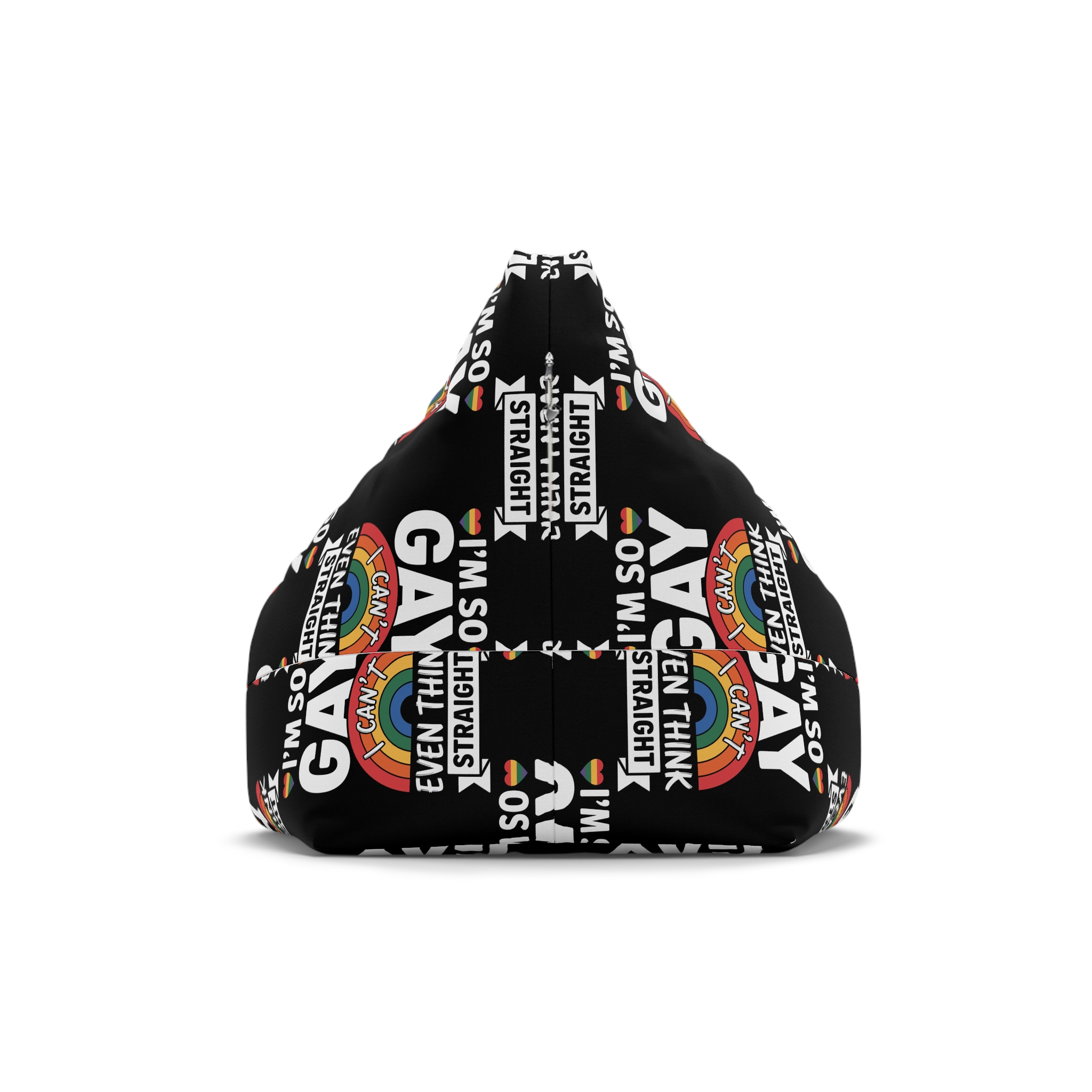 Im So Gay I Cant Even Think Straight Pride Design Bean Bag Chair Cover - Image 2