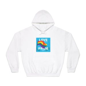 Pride Day Event With Rainbow Flag Unisex Dryblend Hooded Sweatshirt
