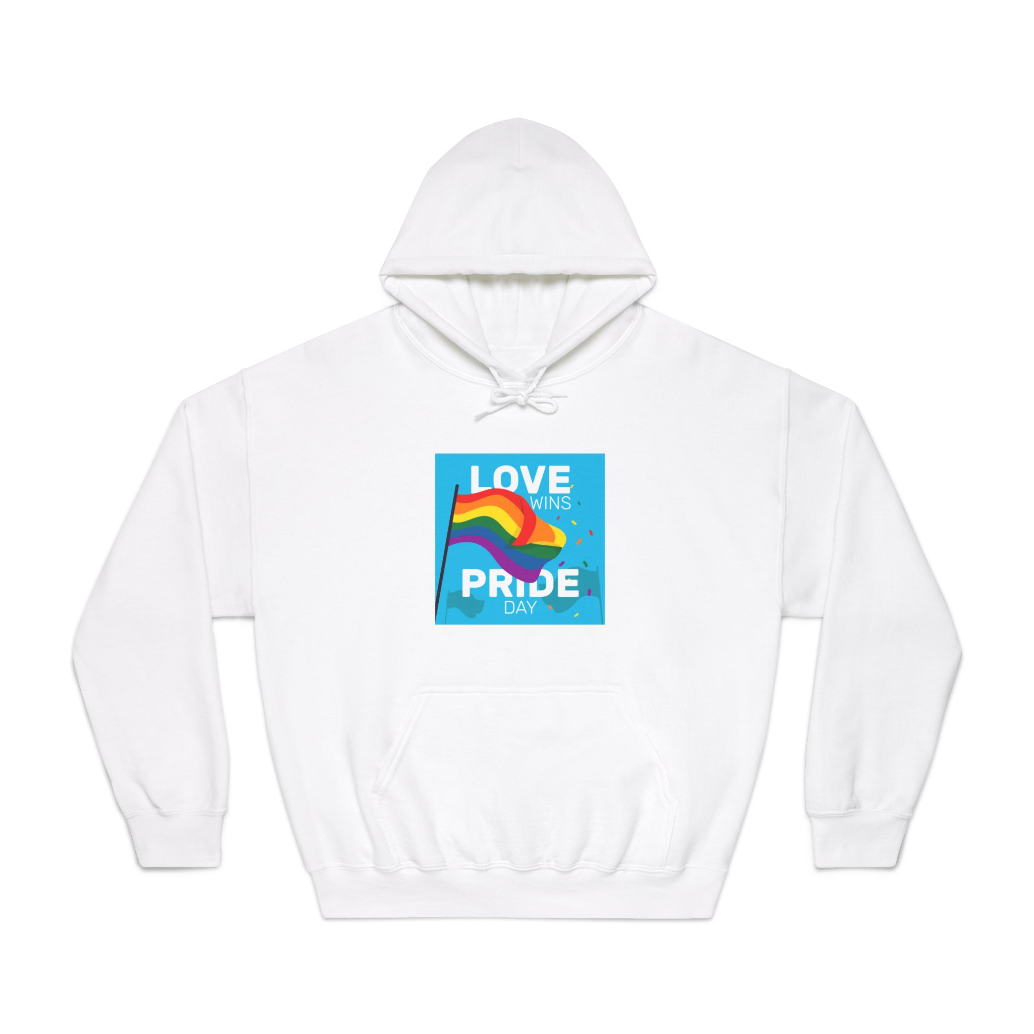 Pride Day Event With Rainbow Flag Unisex Dryblend Hooded Sweatshirt