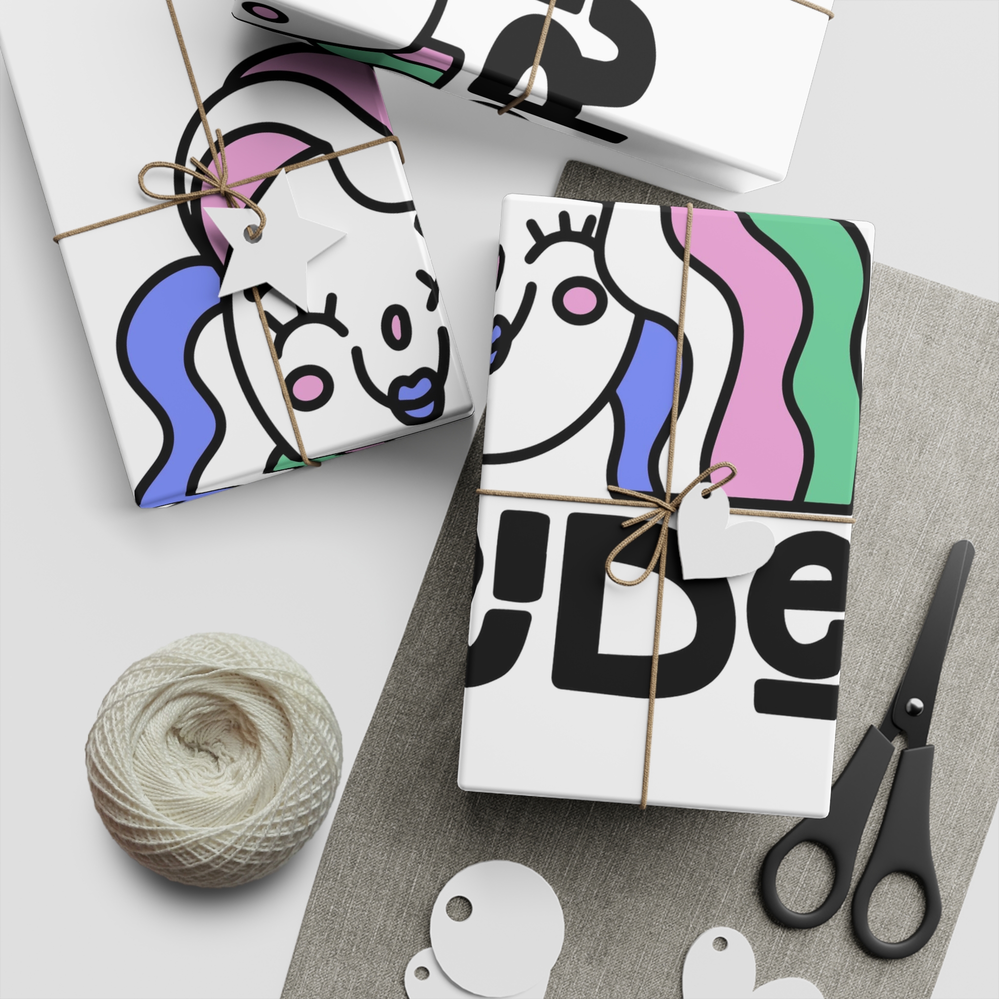 Pride Day Lettering Quote Concept Gift Wrapping Paper Sheets 1pc - Image 2