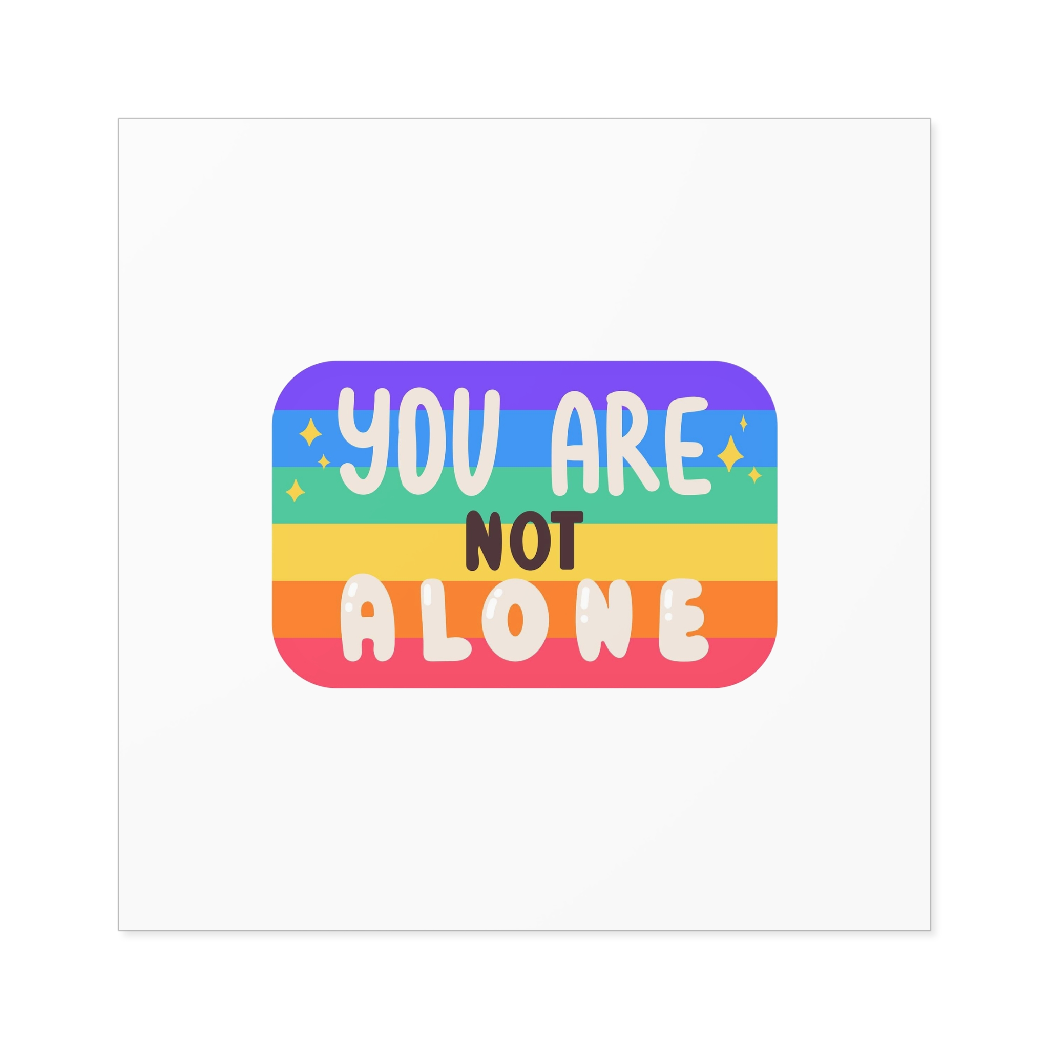 Lgbt Sticker Pack White Background Lgbtq Set Symbol Lgbt Pride Community Rainbow Elements Vector Hand Draw Illustration Hand Drawn Lettering (2) Laminate Stickers Square - Image 77
