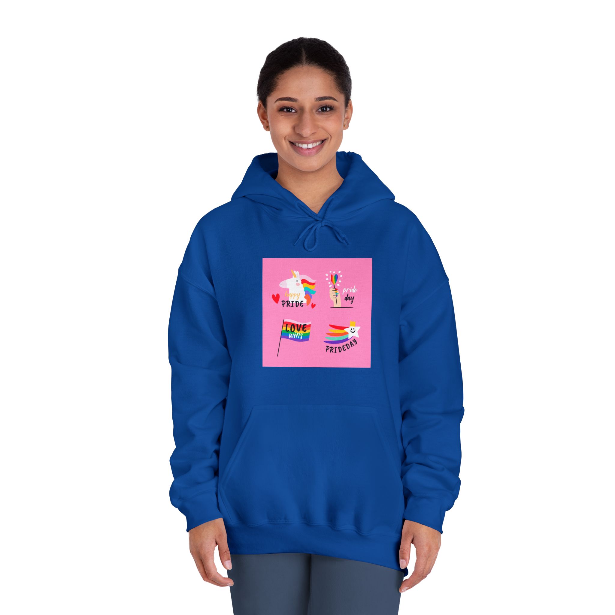 Pride Day Label Collection Theme Unisex Dryblend Hooded Sweatshirt - Image 28