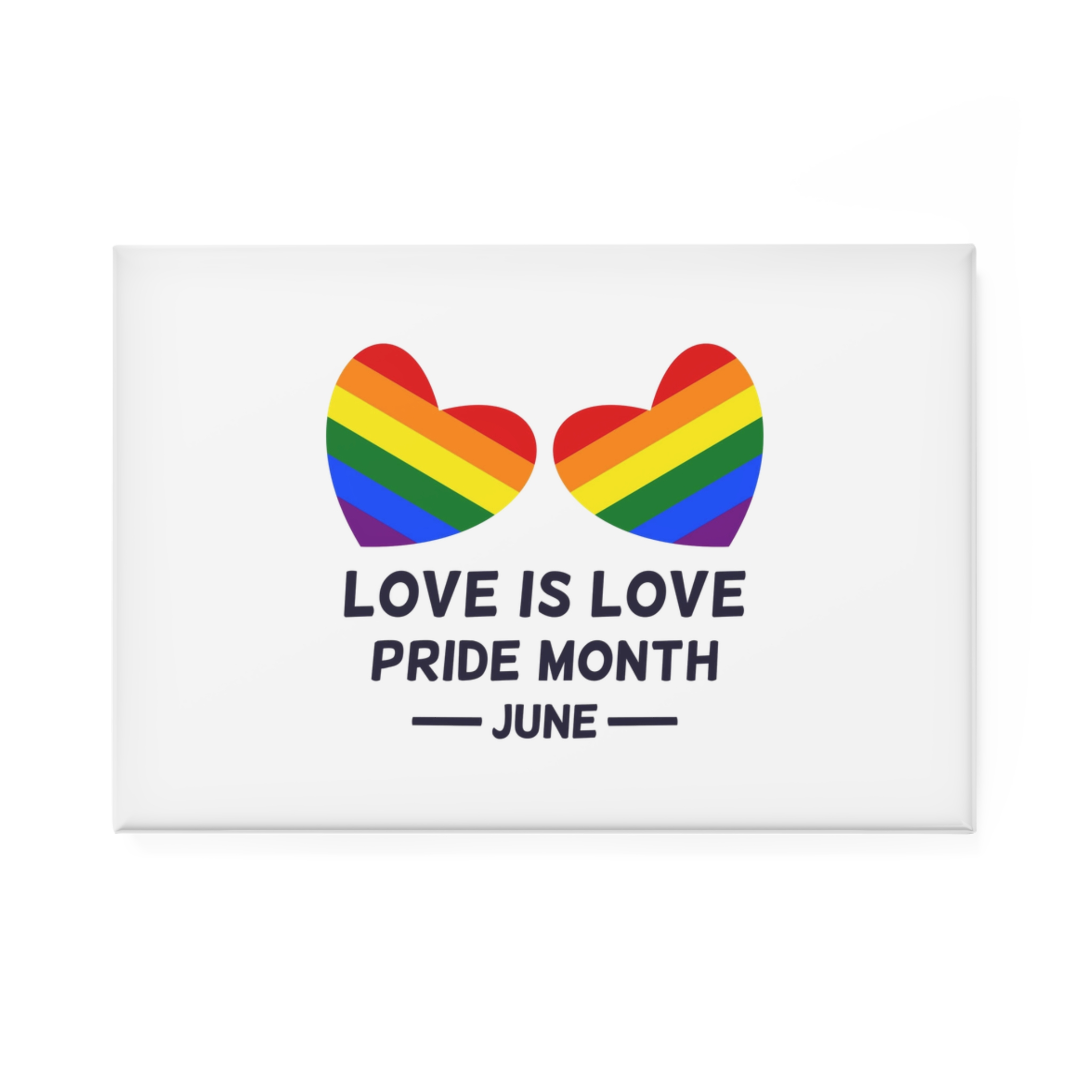 Lgbtq Pride Month June Every Year Rainbow Sign Pride Community Design Banner Poster Card Background Template Button Magnet Rectangle 1 And 10 Pcs - Image 5