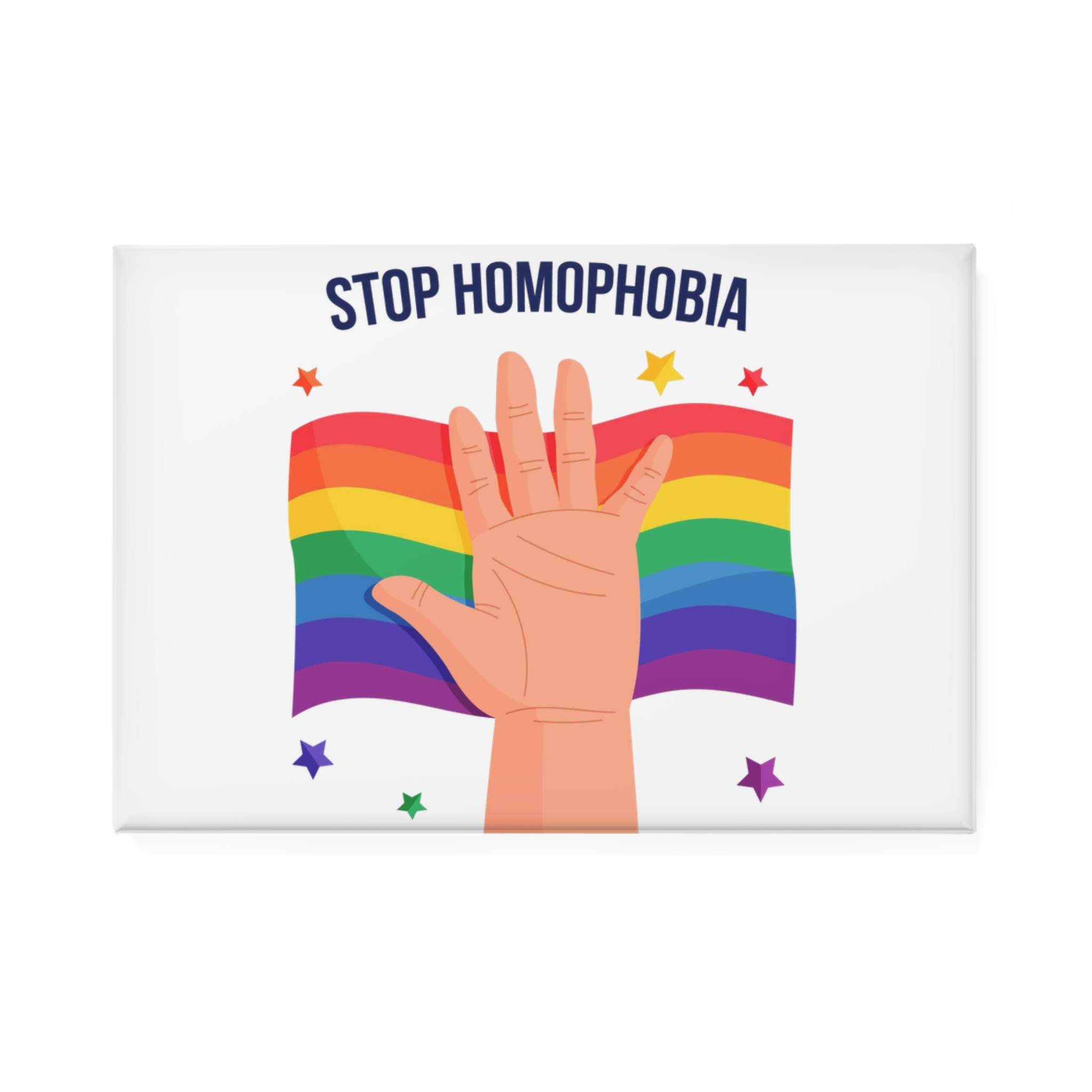 Stop Homophobia Button Magnet Rectangle 1 And 10 Pcs - Image 5